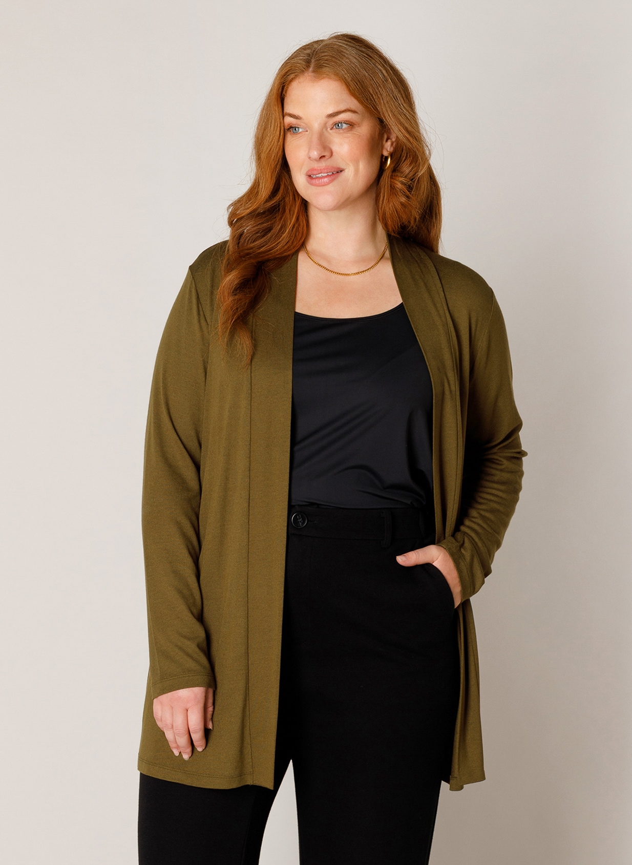 Base Level Curvy Strickjacke "Ayla" Große Größen