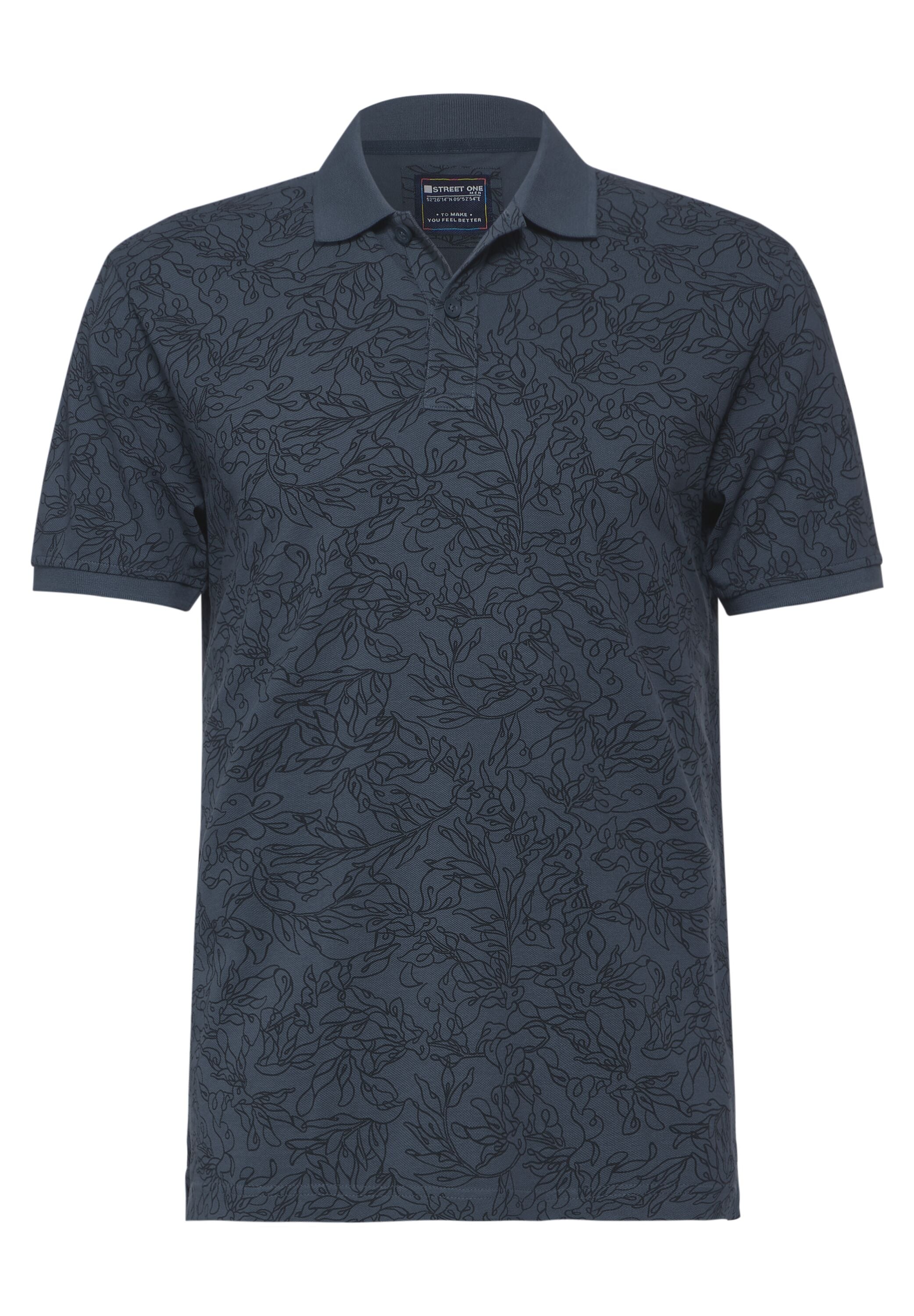 STREET ONE MEN Poloshirt, aus reiner Baumwolle