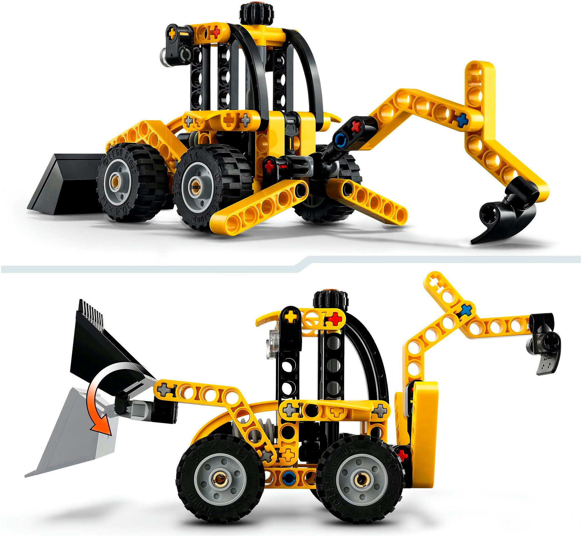 LEGO® Konstruktionsspielsteine »Baggerlader (42197), LEGO Technic«, (104 St.), Made in Europe