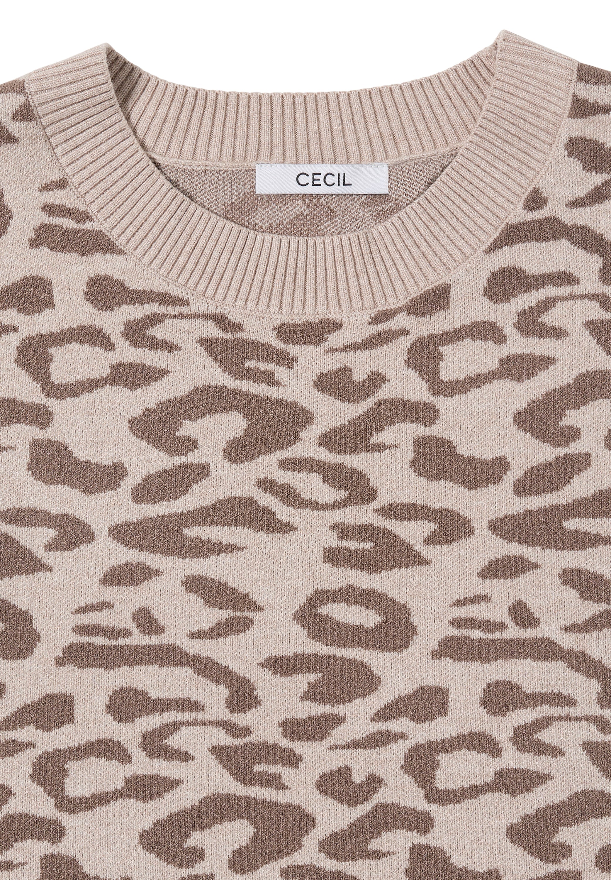 Cecil Strickpullover mit Leomuster
