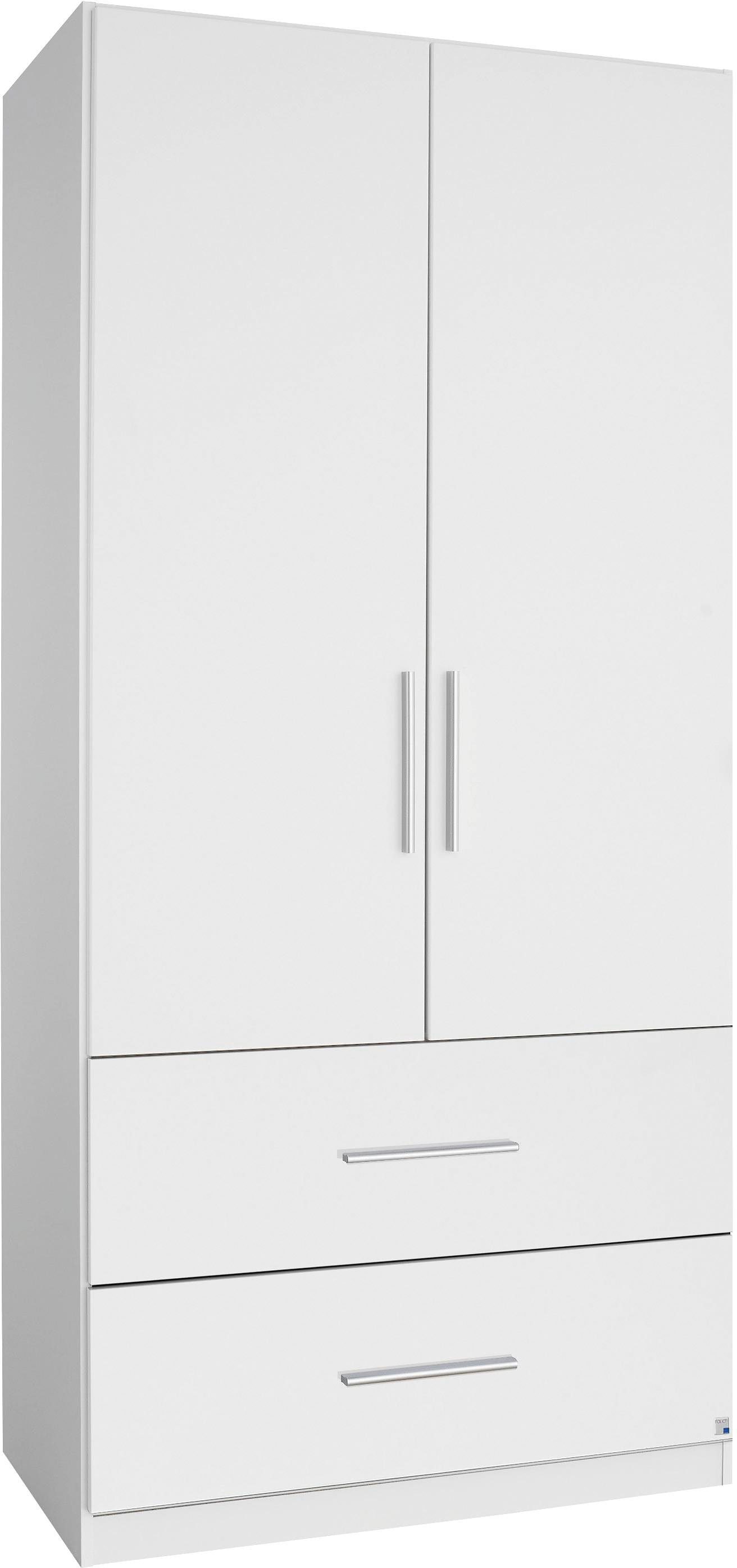 rauch Kleiderschrank "Drehtürenschrank Schrank Garderobe Wäscheschrank Schlafzimmer ALVOR" Breiten 91/136/181 cm, Höhe 197 cm, erhältlich optional mit Spiegel, 2 große Schubladen MADE IN GERMANY