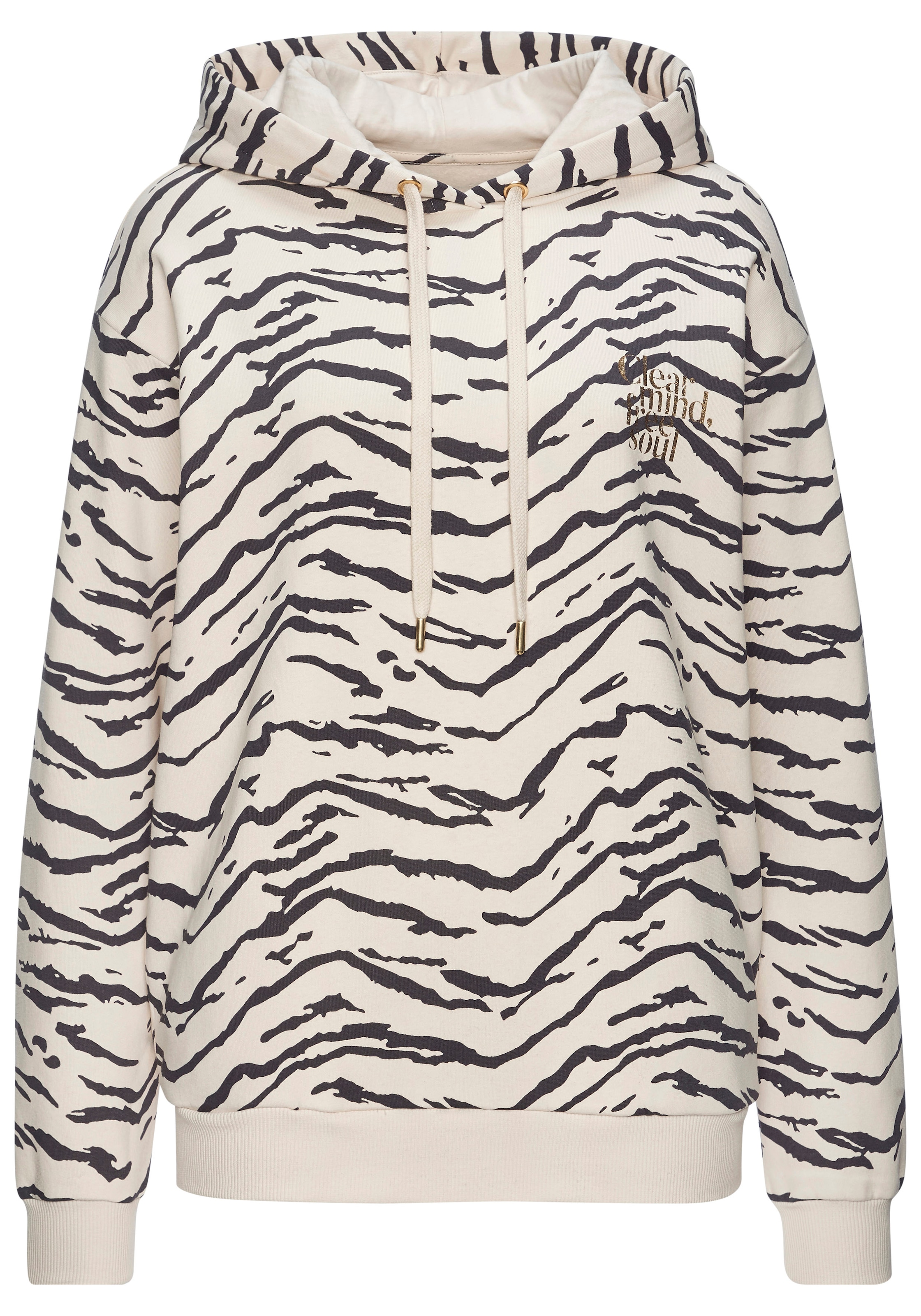 Buffalo Kapuzensweatshirt, Allover Design mit Foil Print
