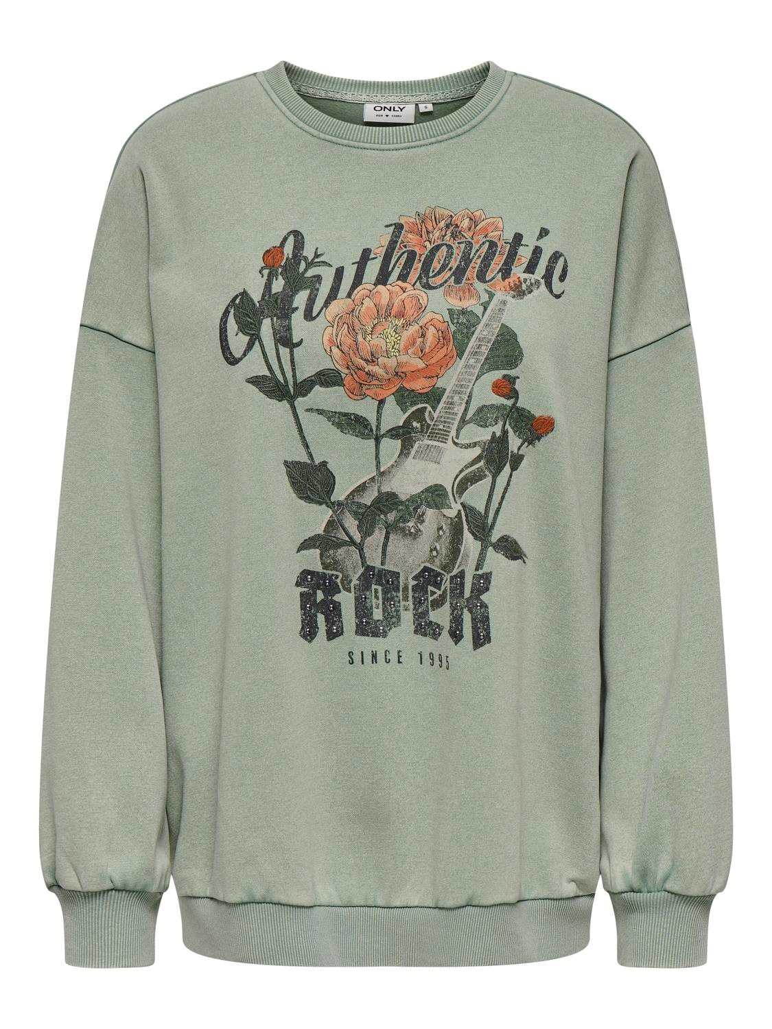 ONLY Sweatshirt "ONLLUCINDA L/S OVERSIZE WILD O-NECK SWT" günstig online kaufen