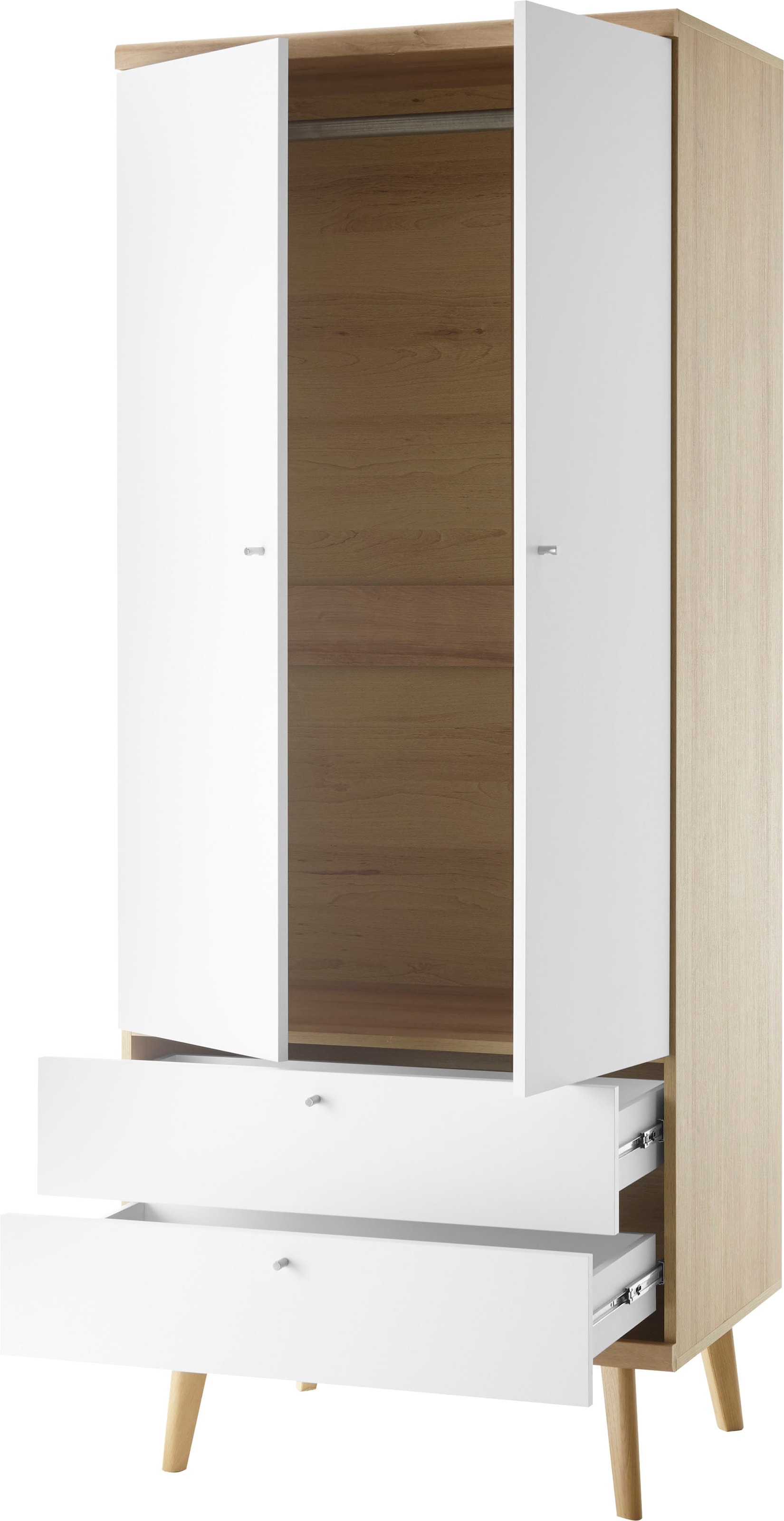 andas Kleiderschrank »MERLE«, im skandinavischen Design, aus FSC-zertifiziertem Holzwerkstoff