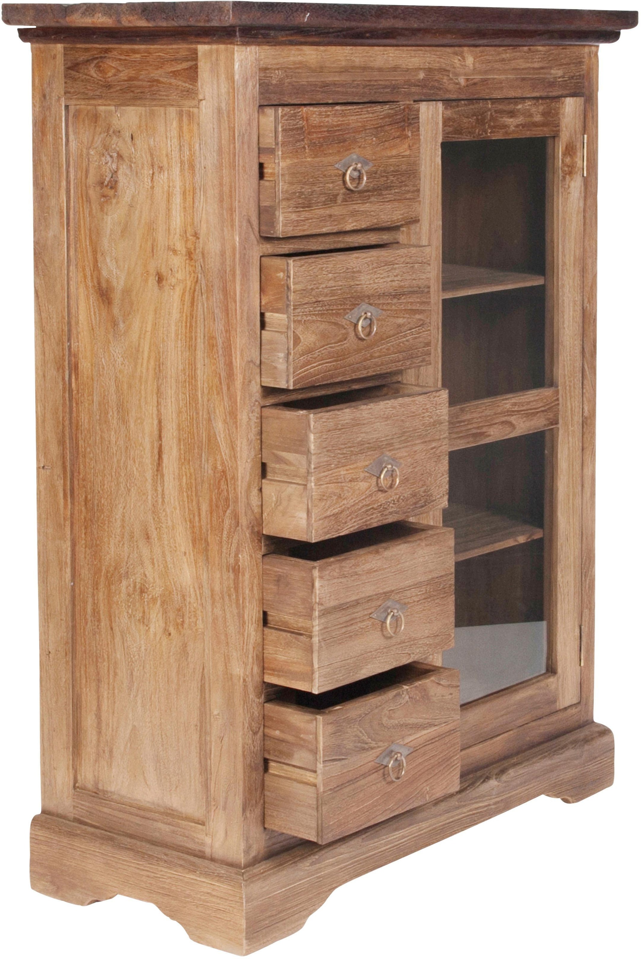 SIT Mehrzweckschrank »Seadrift«, aus recyceltem Altholz Teak, Shabby Chic, Vintage