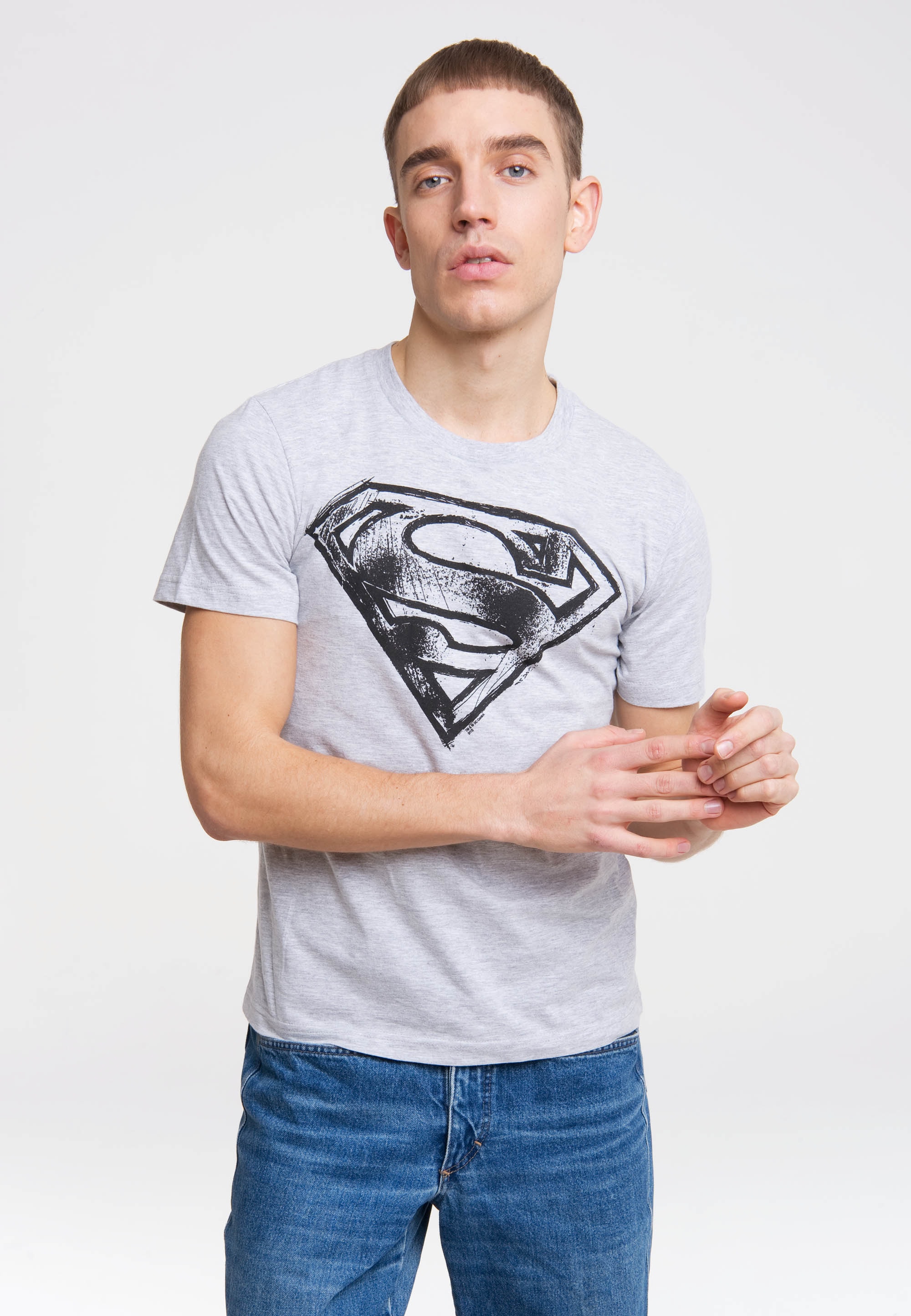 »SUPERMAN coolem LOGOSHIRT Frontprint | ▷ mit SCRIBBLE«, LOGO - T-Shirt kaufen BAUR