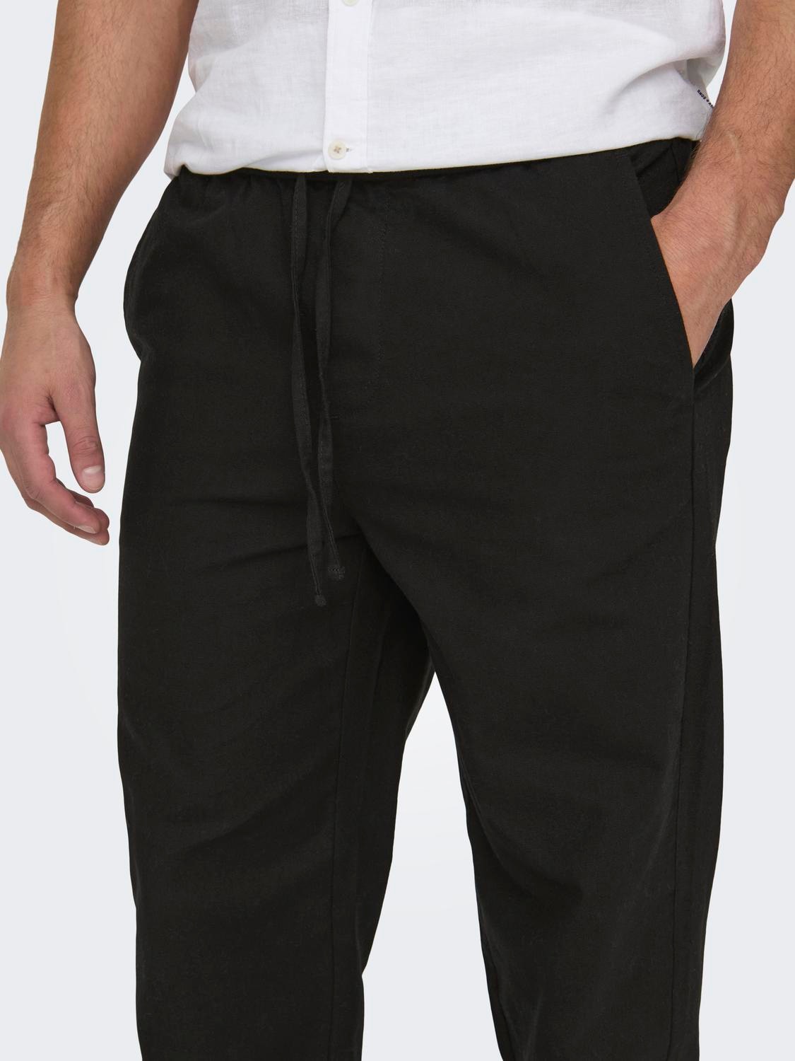 ONLY & SONS Trainingshose »ONSSINUS LOOSE 0007 COT LIN PANT NOOS«