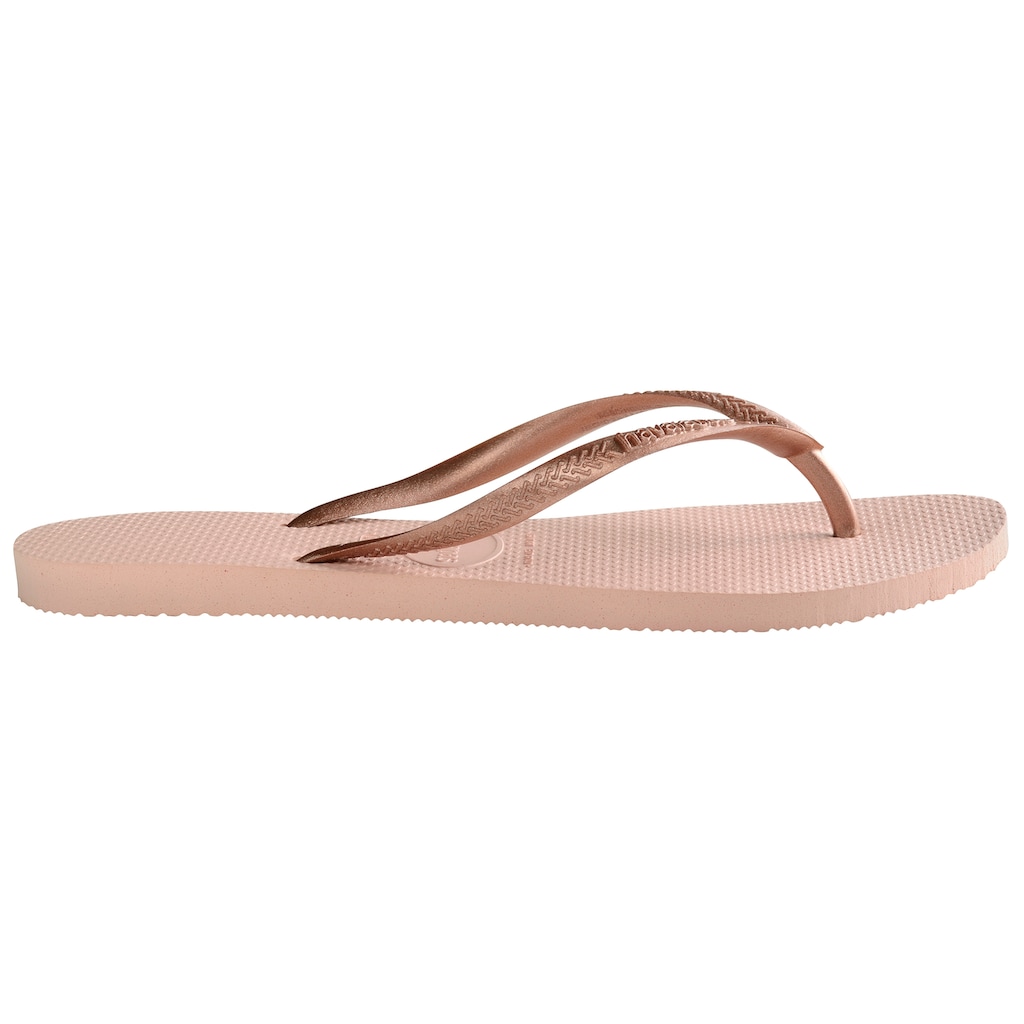 Havaianas Zehentrenner »Slim«, Sommerschuh, Schlappen, Poolsildes mit weichem Zehensteg