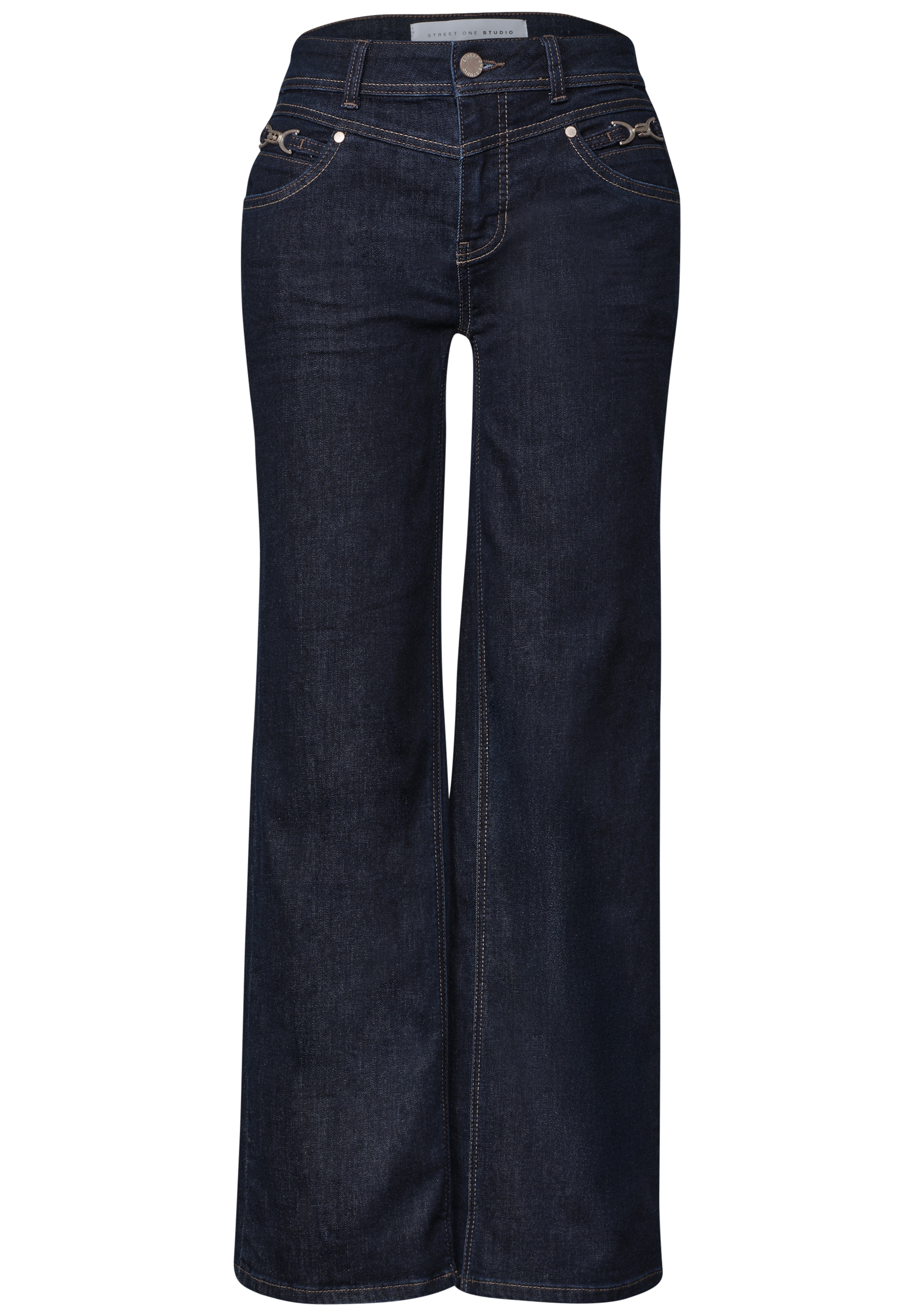 STREET ONE STUDIO Loose-fit-Jeans mit Wide Legs