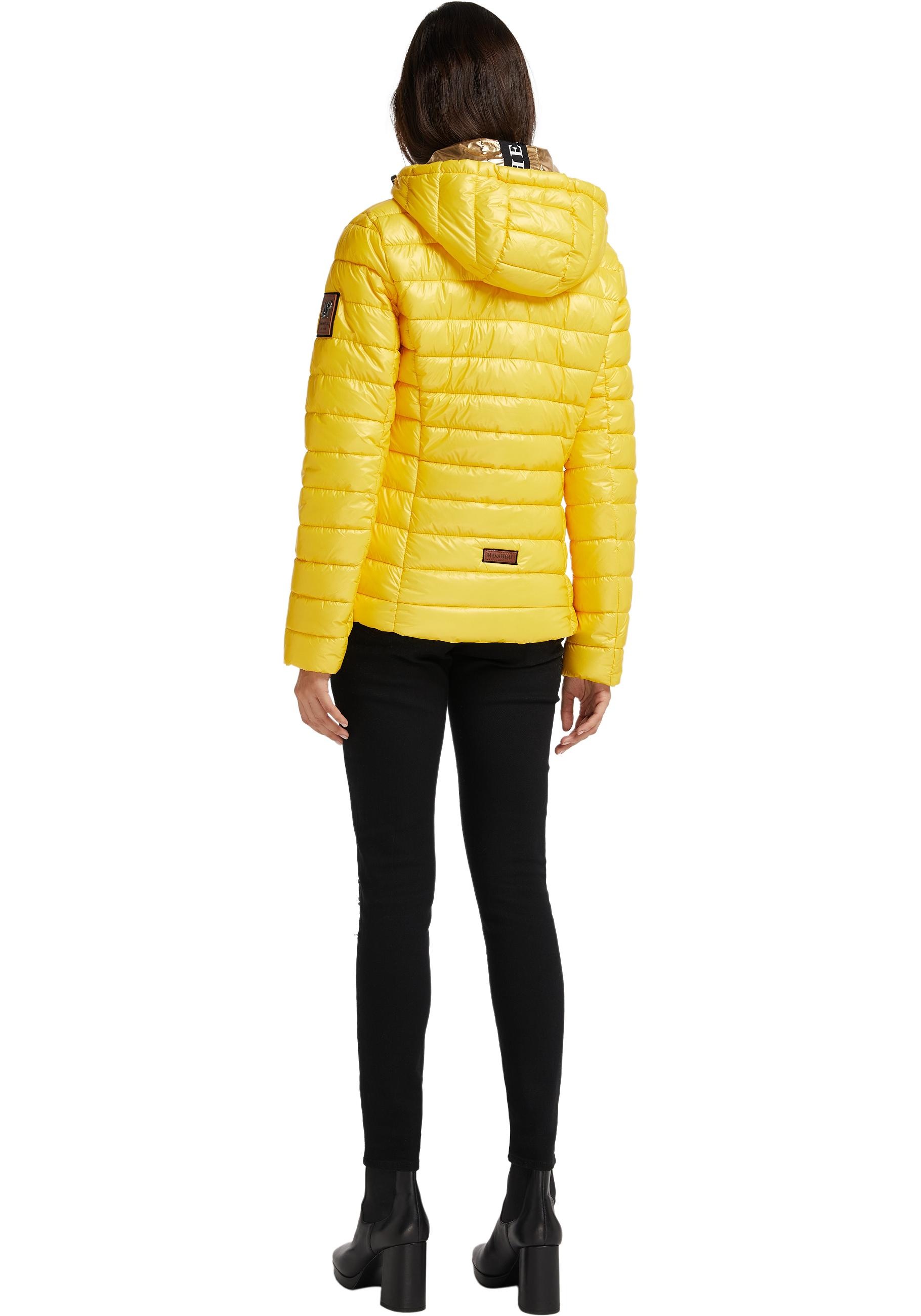 Navahoo Steppjacke »Aurelianaa«, mit Kapuze, edle Winterjacke in metallic Optik mit abnehmb. Kapuze
