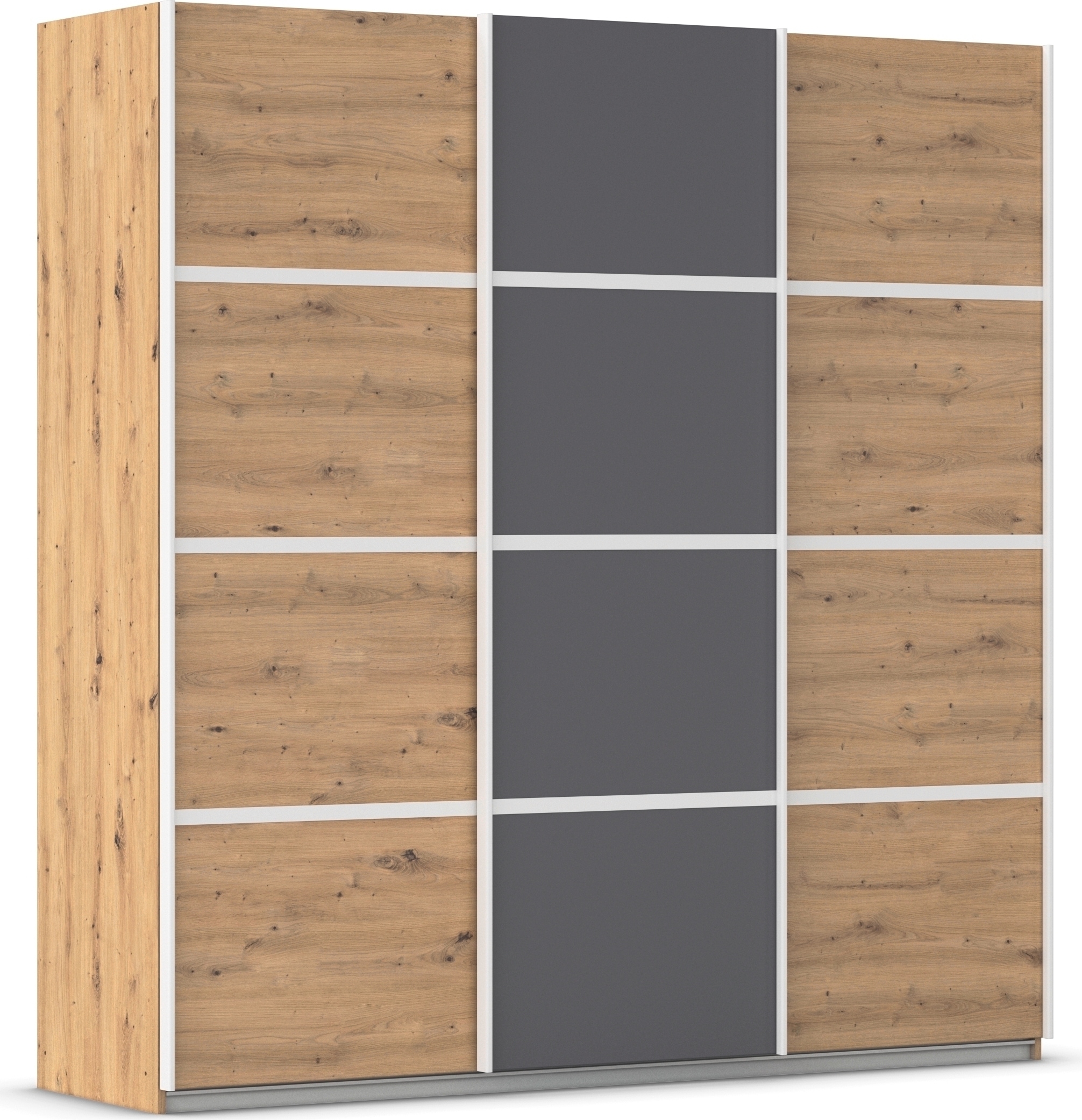 OTTO home Kleiderschrank "Mehrzweckschrank Aktenschrank Möbel Mietswohnung Schlafzimmer AVOLA" 3 verschiedene Ausstattungen BASIC/CLASSIC/PREMIUM (inkl. SOFT-CLOSE), mit eleganten Zierleisten in Chrom, Schwarz oder Weiß MADE IN GERMANY