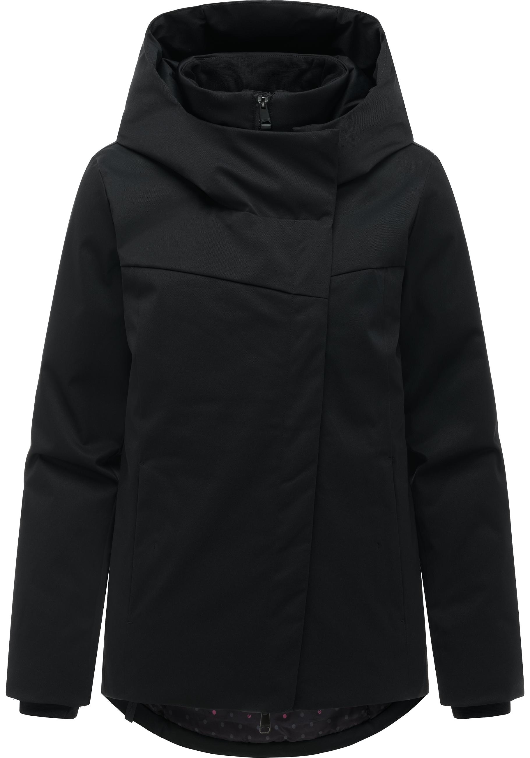 Ragwear Funktionsjacke "Pavleen Short Y" mit Kapuze Warme Damen Winterjacke mit Stehkragen und Kapuze