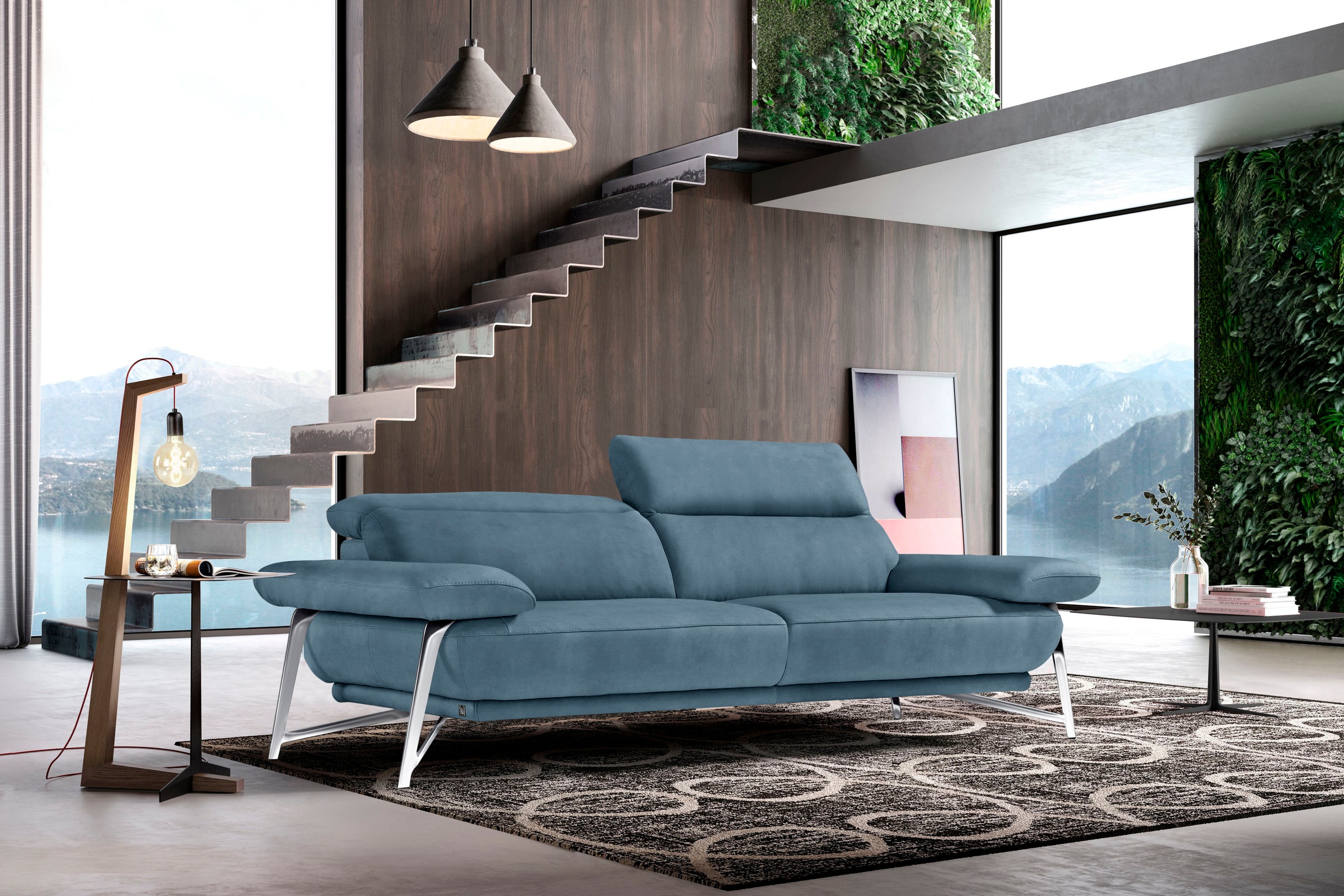 Egoitaliano Sofa "Anais, erstklassiger Sitzkomfort, Fußfarbe chrom" Set, Ko günstig online kaufen