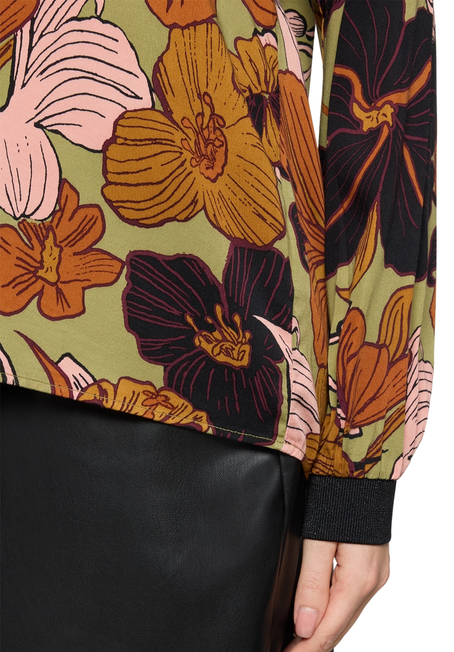 Cartoon Schlupfbluse »Damen mit Rippbündchen«