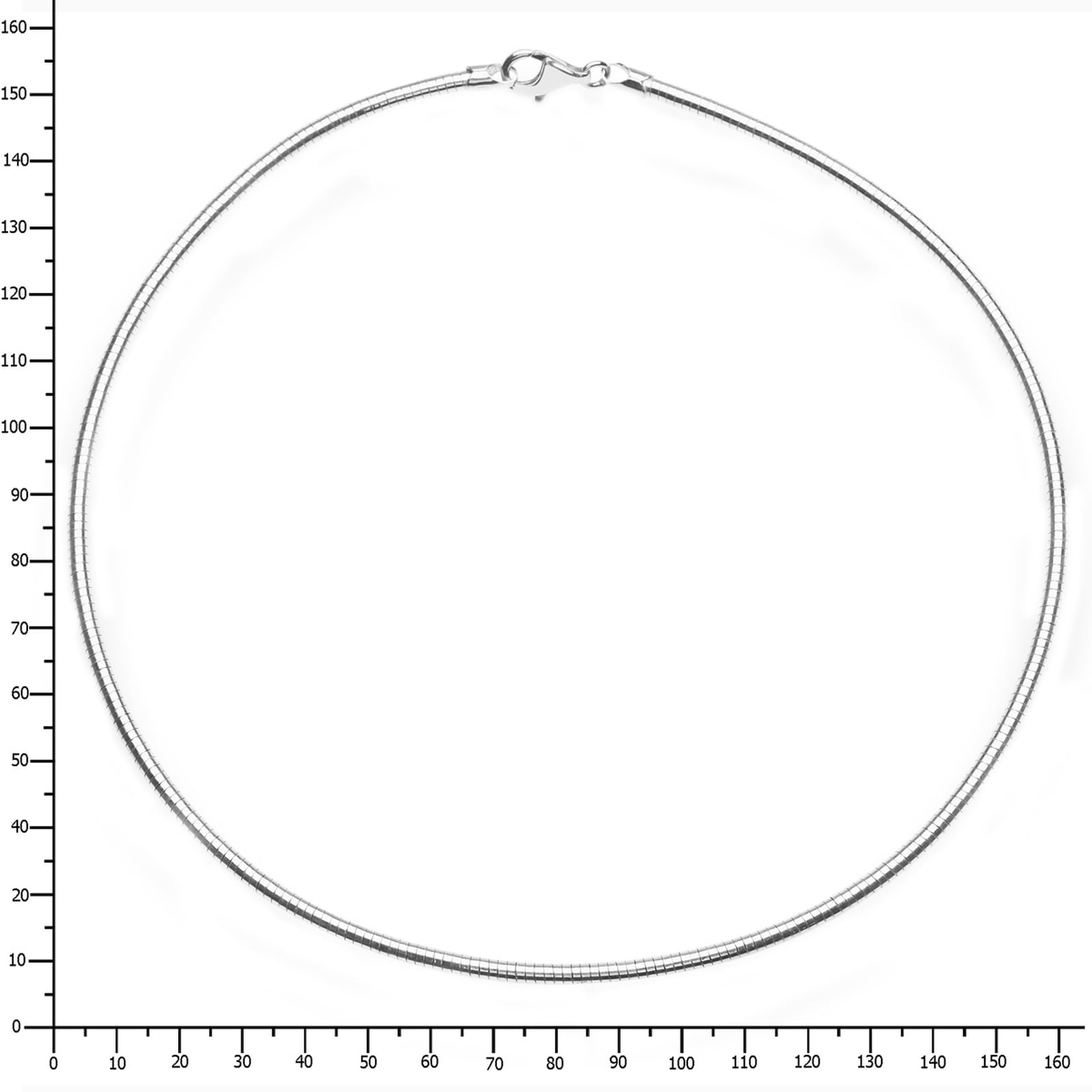 OSTSEE-SCHMUCK Halsreif »- Omega 3,0 mm - Silber 925/000 -,«