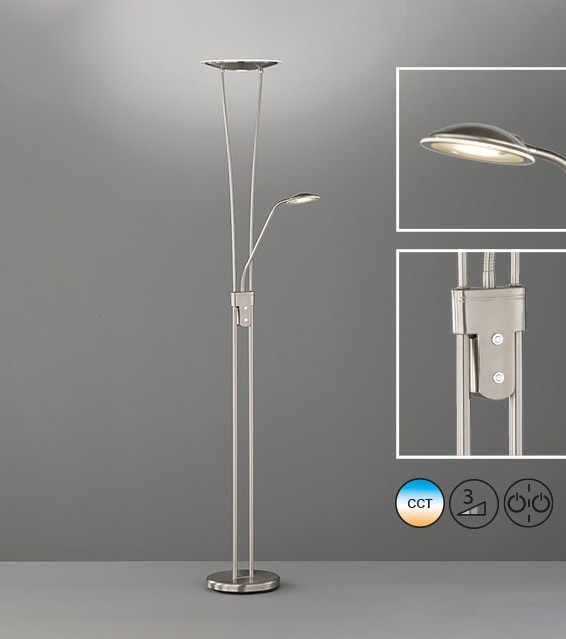 BAUR CCT | Stehlampe flammig-flammig, easy! FHL »Vico«, Dimmbar, 2 Steuerung LED