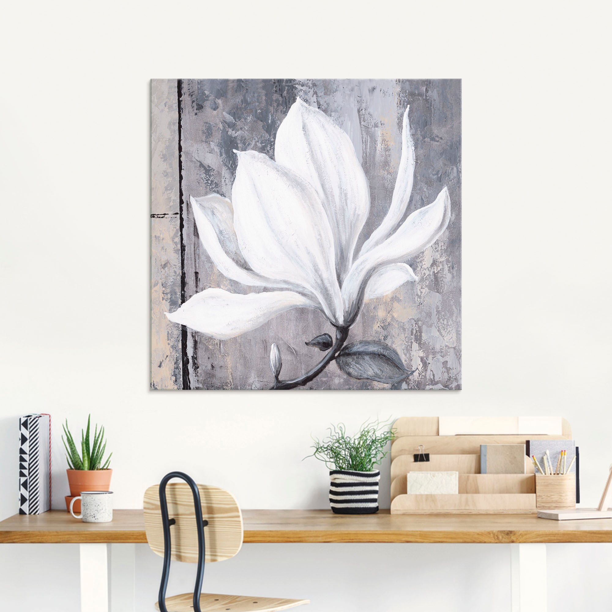 Artland Glasbild »Klassische Magnolie«, Blumen, (1 St.), in verschiedenen Größen