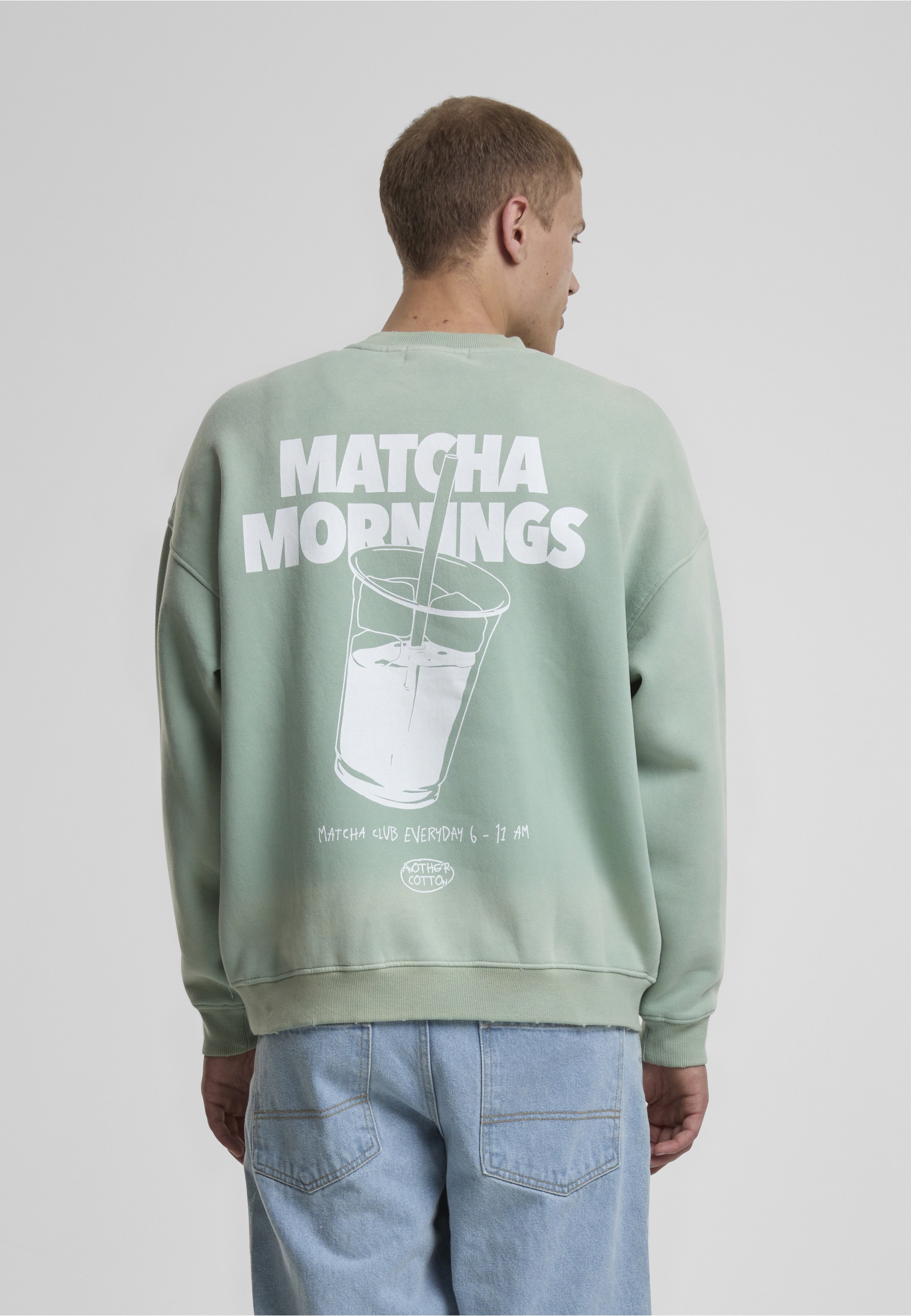 Another Cotton Lab Rundhalspullover »Another Cotton Lab Matcha Mornings Oversized Sweatshirt« 1