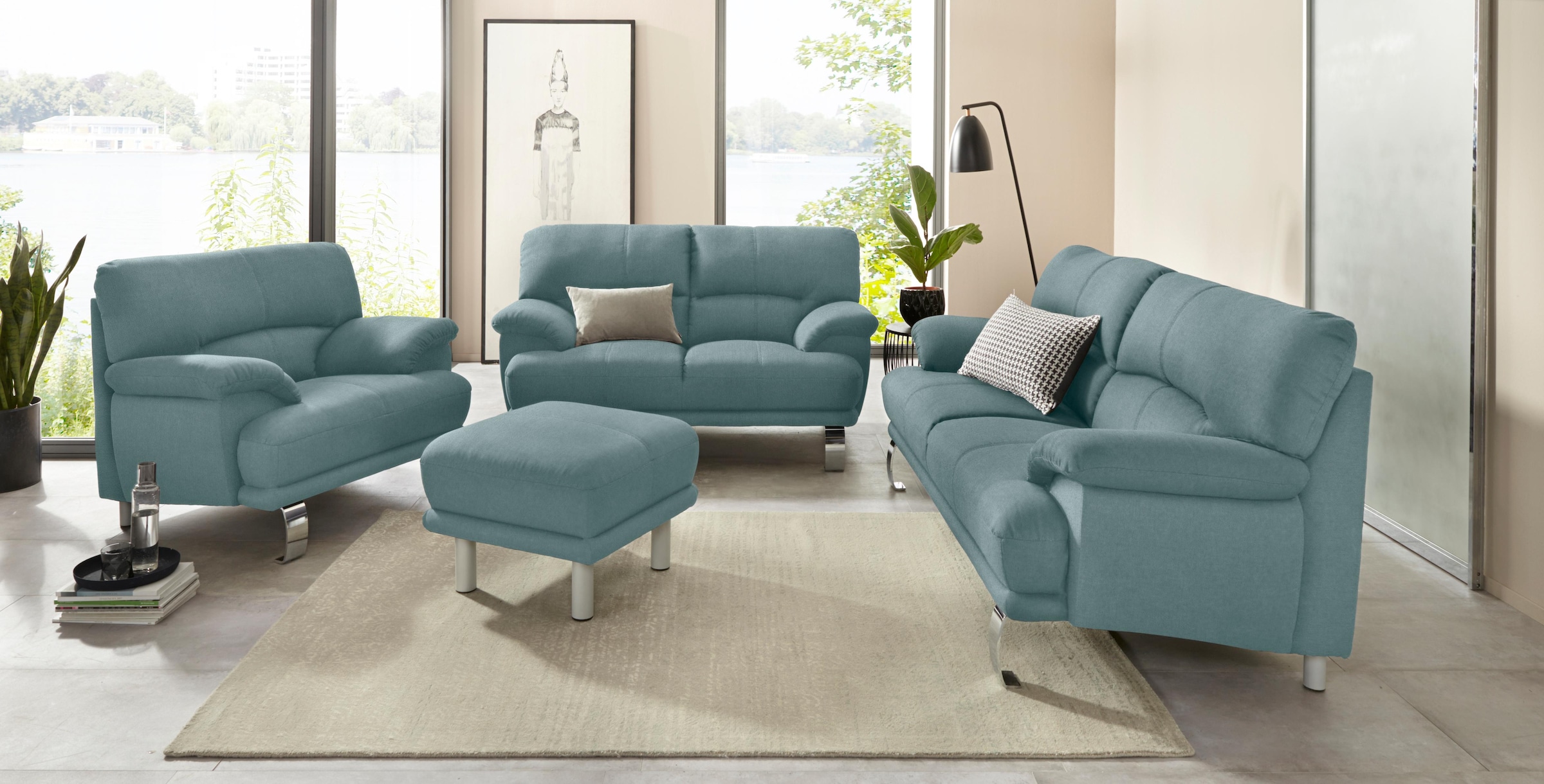 TRENDMANUFAKTUR 2-Sitzer »Cecilia II, mit italienischem Design, tollen Details«, und tollem Sitzkomfort