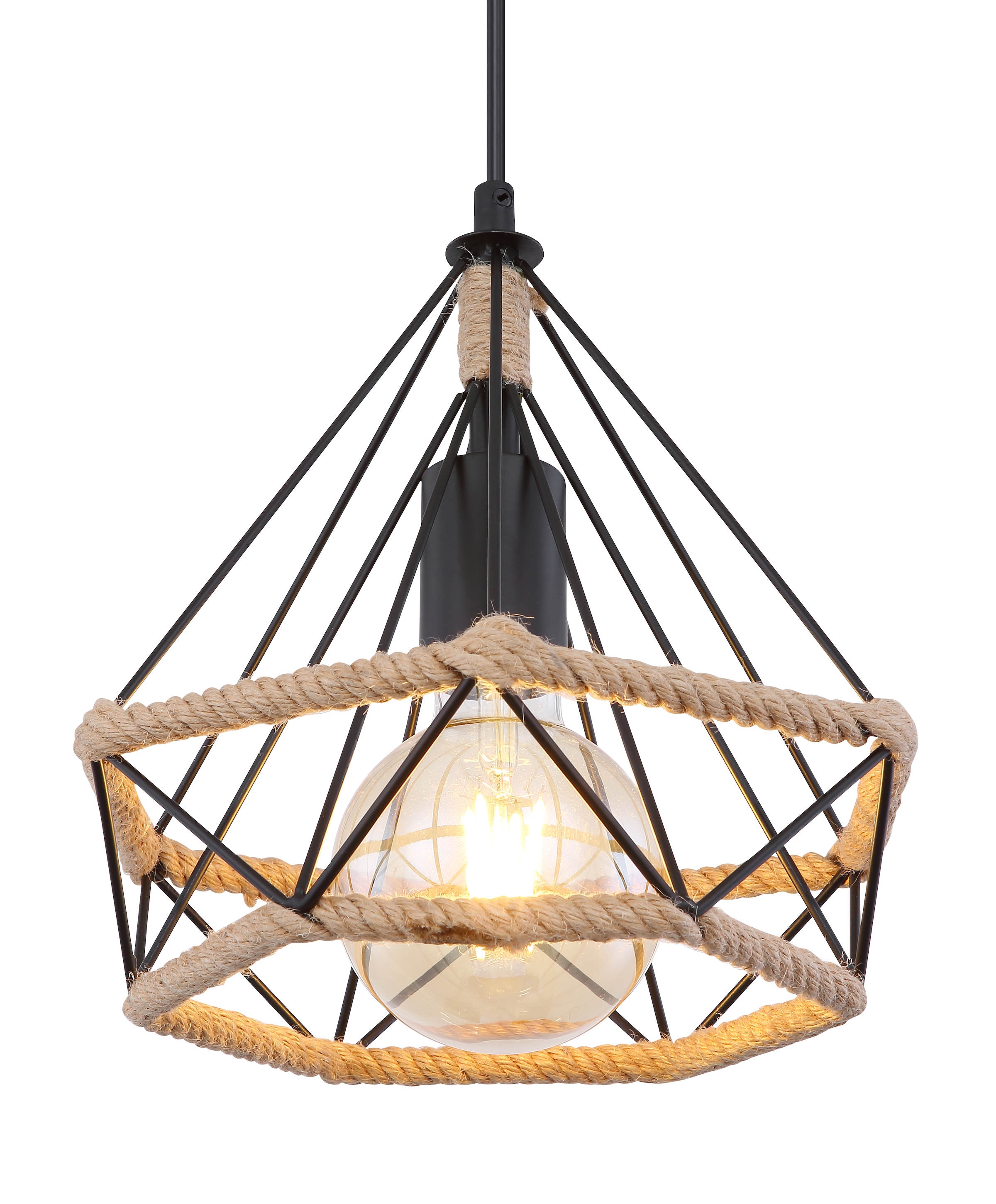 GLOBO LIGHTING Hängeleuchte »ULLEU«, Leuchtmittel E27 | ohne Leuchtmittel, Hängelampe/Pendelleuchte/Esszimmer/Wohnzimmer/Esstisch