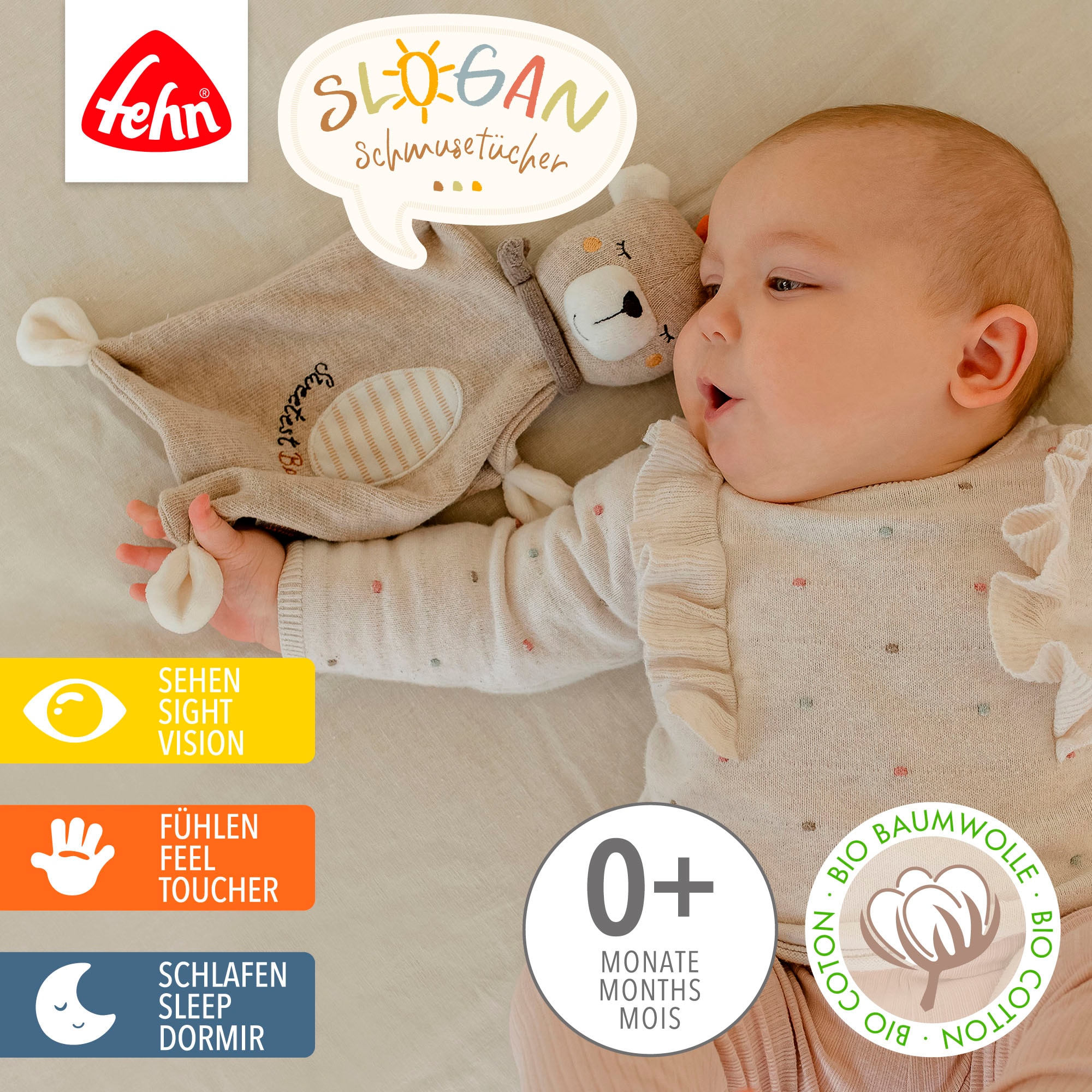 Fehn Schmusetuch »fehnNATUR, Teddy "Baby"«