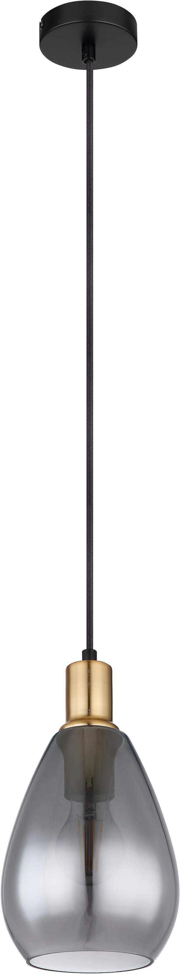 GLOBO LIGHTING Hängeleuchte »FANNI« E27 1 Stk. Hängeleuchte für Esszimmer Rauchglas modern