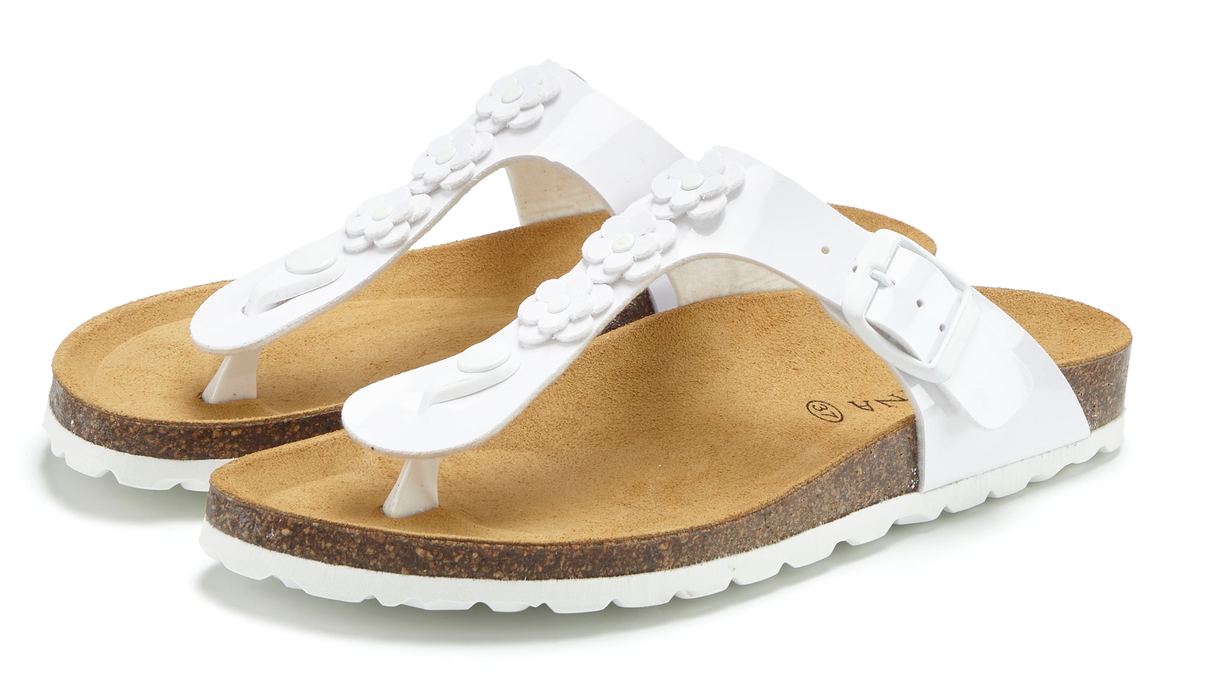 LASCANA Zehentrenner "Sandale, Pantolette, offener Schuh, Sommerschuh," mit günstig online kaufen