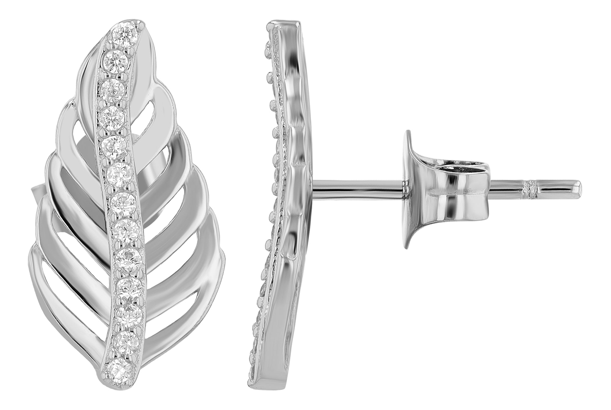 Adelia´s Paar Ohrhänger "Ohrringe – Ohrstecker aus 925 Silber mit Zirkonia" Perfekt als Geschenk für besondere Menschen