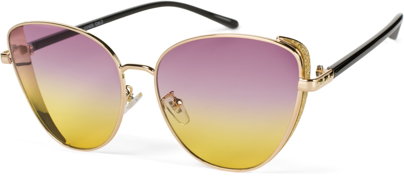 styleBREAKER Sonnenbrille "Cateye Sonnenbrille mit Glitzer Side Shield" 1 Stk.