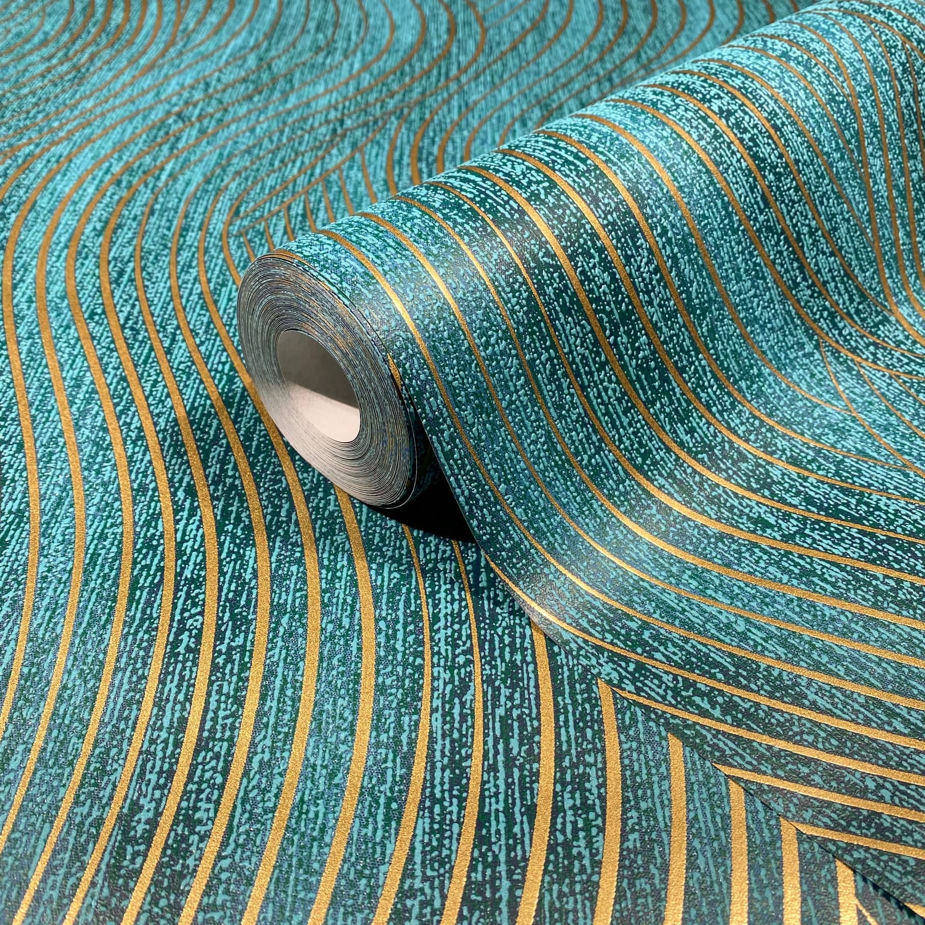 Marburg Vliestapete »Tapete Wavy Stripes«, geometrisch, moderne Vliestapete für Wohnzimmer Schlafzimmer Küche