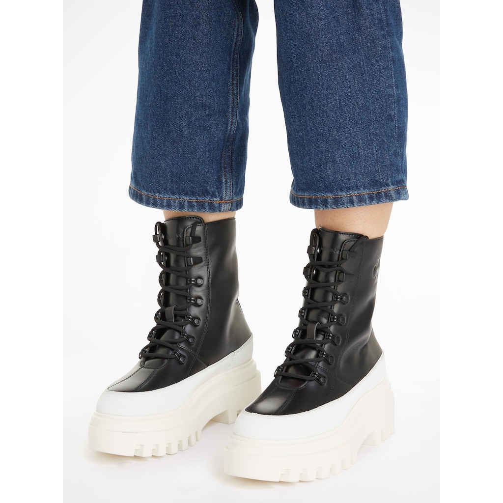 Calvin Klein Jeans Schnürstiefelette »FLATFORM LACE UP BOOT LTH«