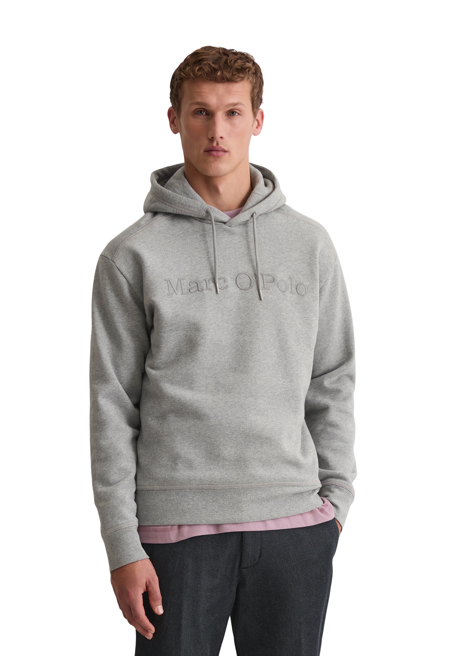Marc OPolo Hoodie "relaxed fit aus weicher Bio-Baumwolle", Ton-in-Ton Stick günstig online kaufen