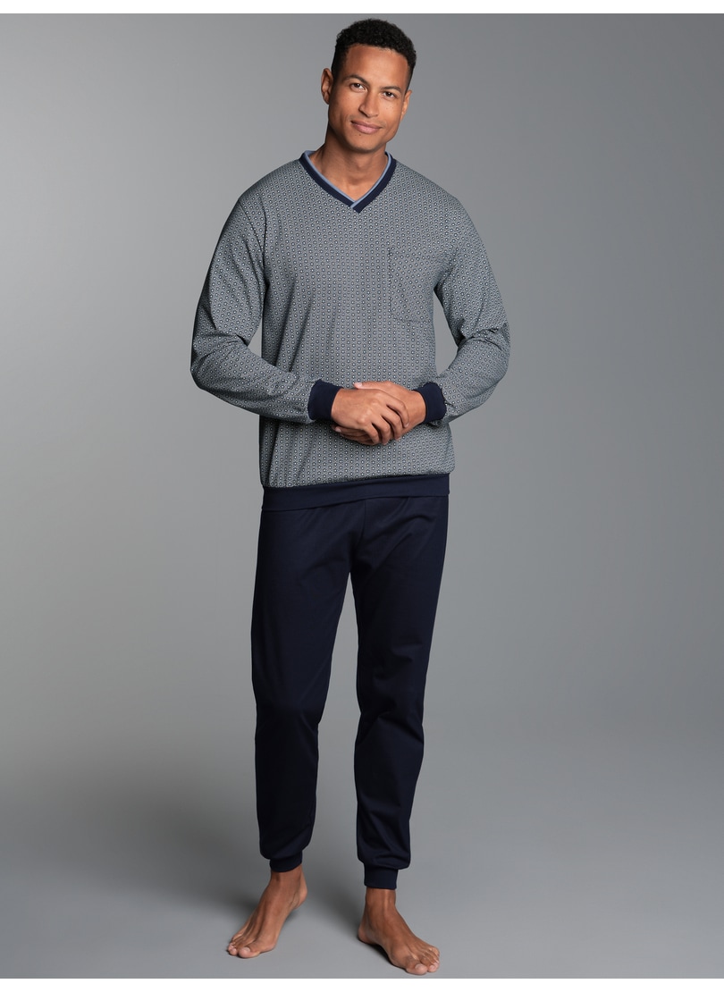 Trigema Schlafanzug "TRIGEMA Pyjama mit Vintage-Muster" 1 Stk. tlg. günstig online kaufen
