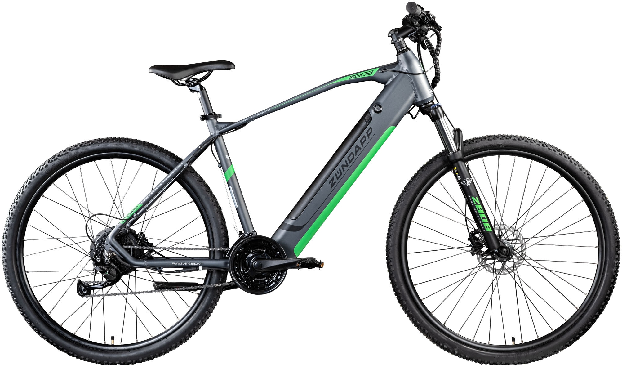 Zündapp E-Bike »Z808«, 24 Gang, Heckmotor 250 W, Pedelec, Elektrofahrrad für Damen u. Herren, MTB