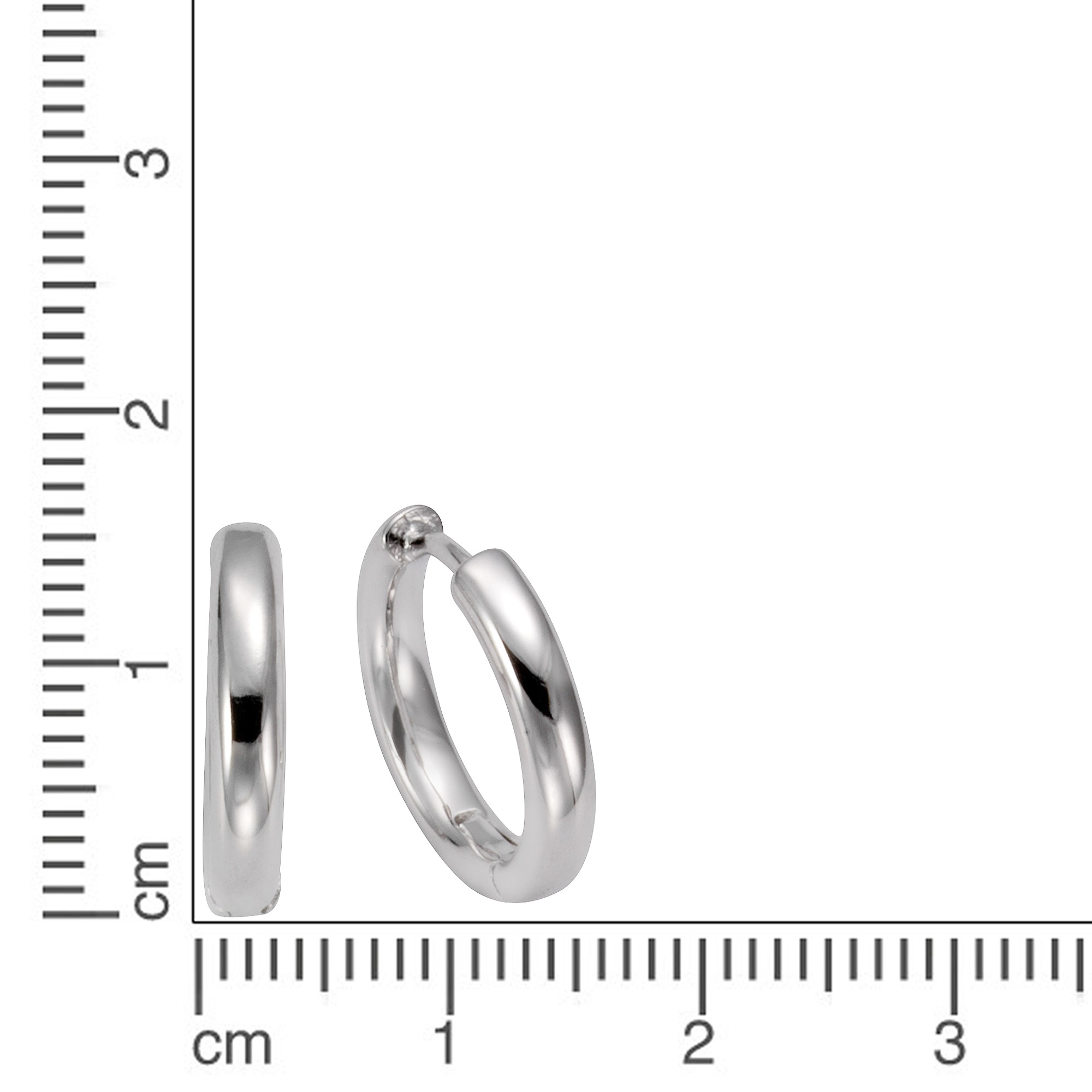 Vivance Hoop Earrings White Silver 925 2