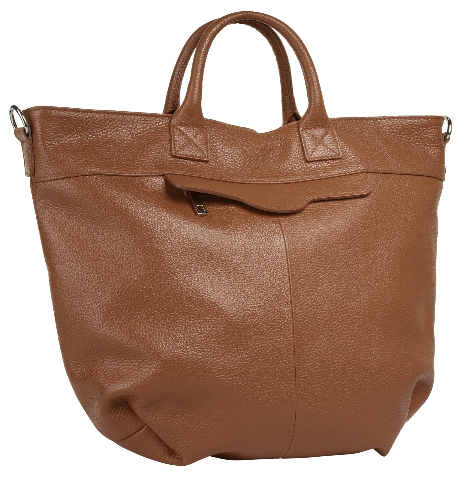 Samantha Look Henkeltasche echt Leder, Made in Italy