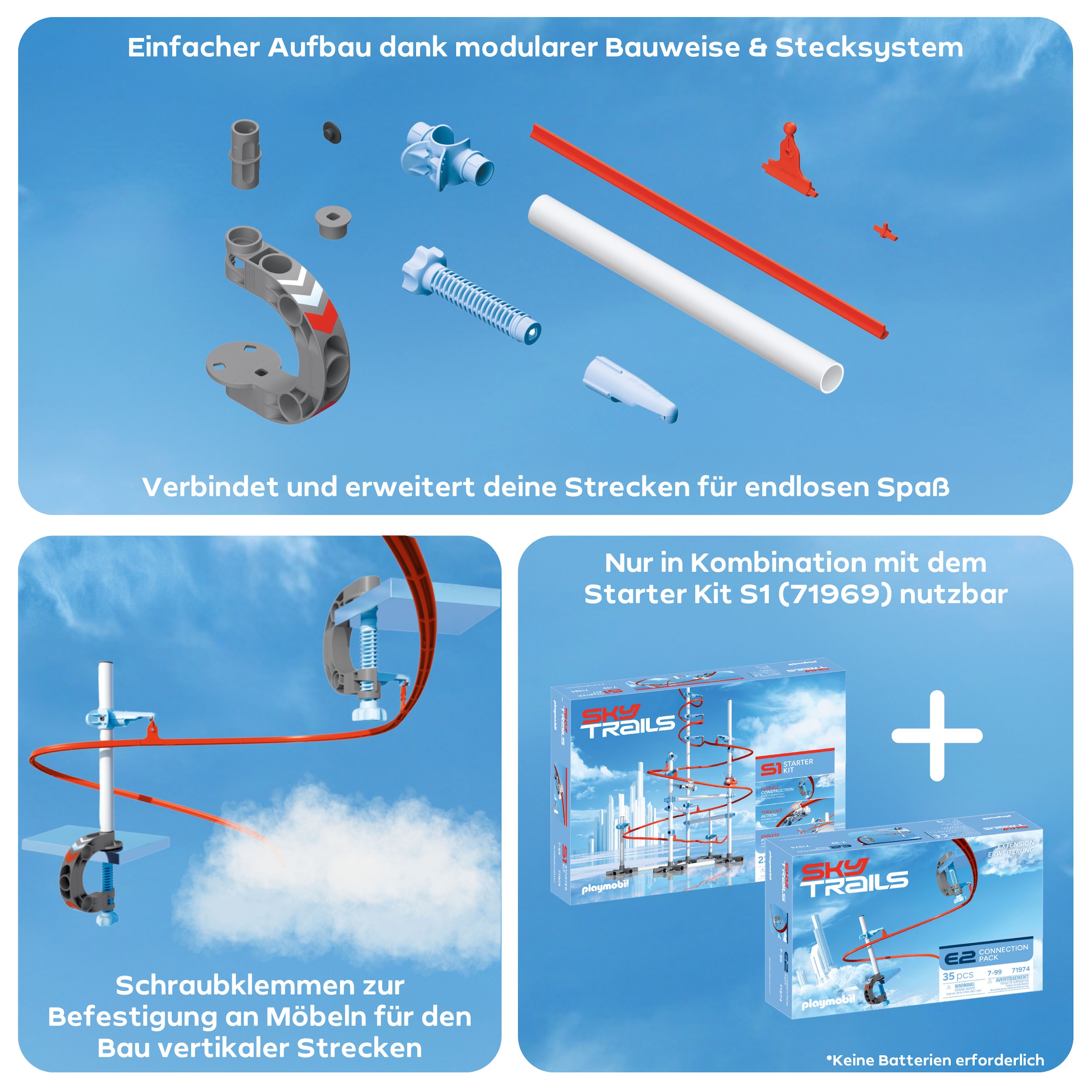 Playmobil® Konstruktions-Spielset »Connection Pack e2 (71974), Sky Trails«, (35 St.), Made in Europe