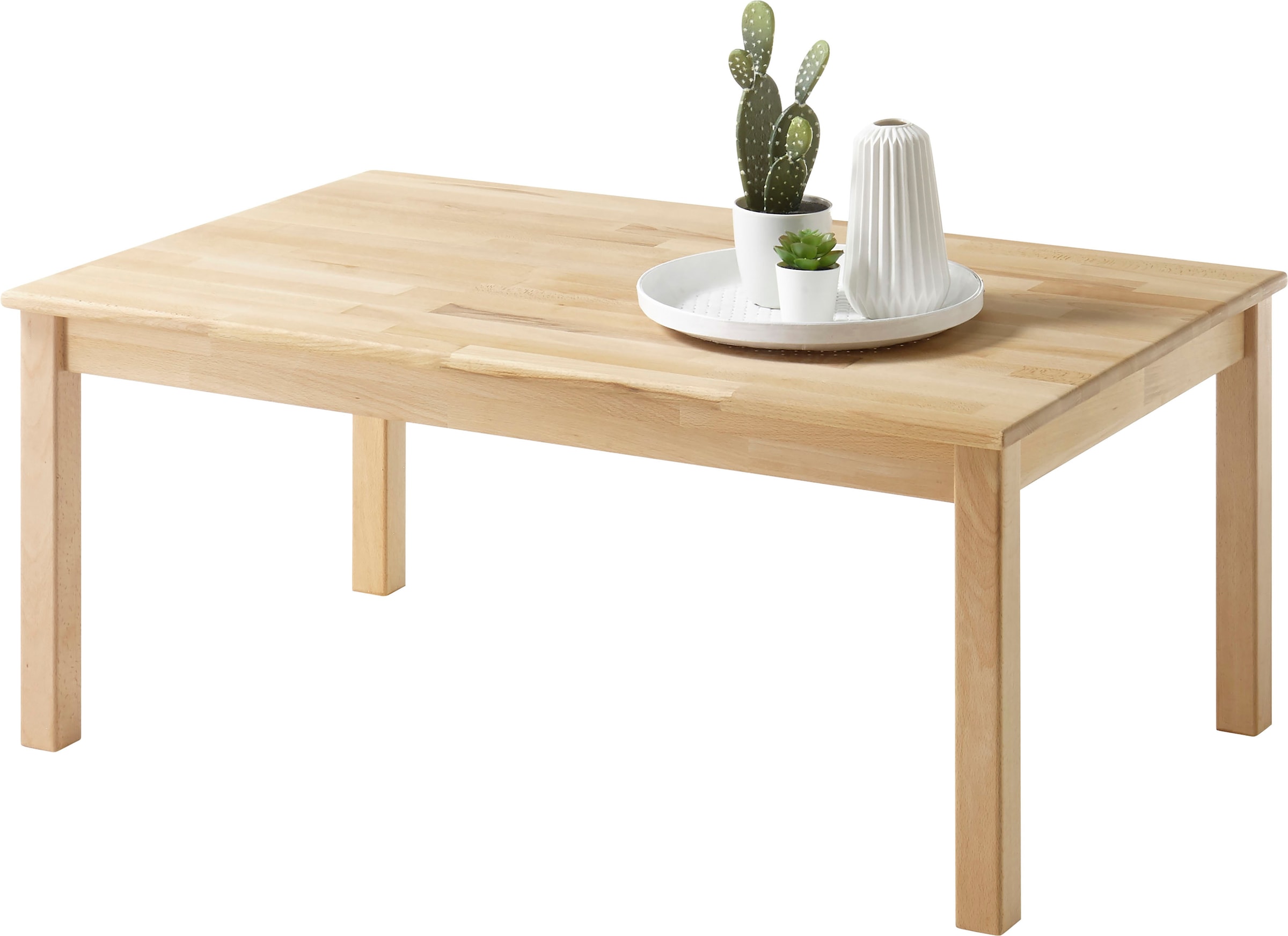 MCA furniture Couchtisch »Alfons«, Wohnzimmertisch Massivholz geölt, keilverzinkt  belastbar bis 20 kg kaufen | BAUR