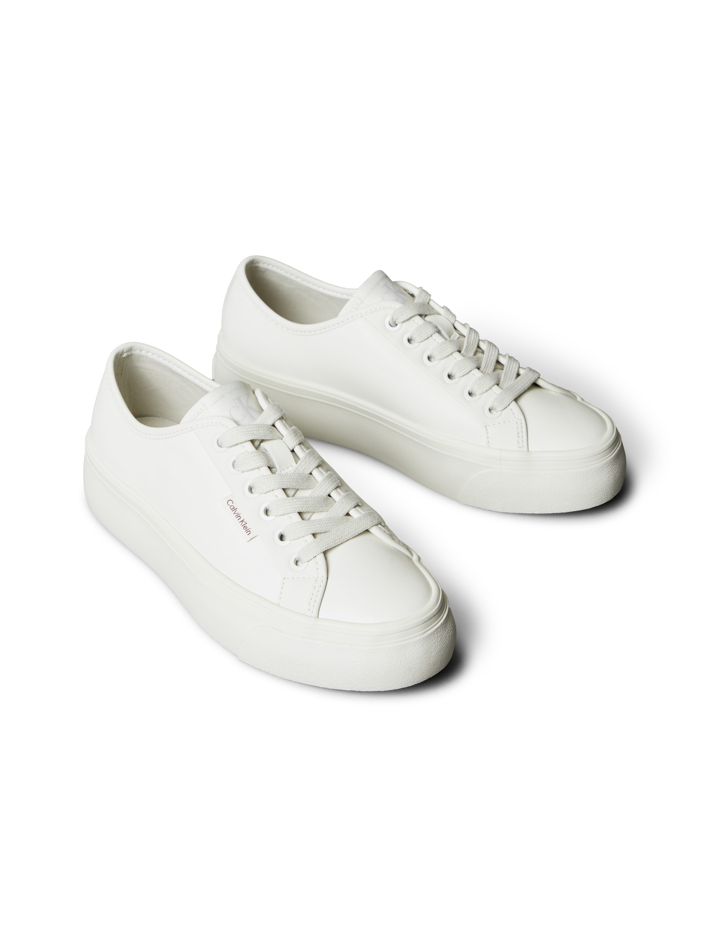 Calvin Klein Jeans Plateausneaker "VULC FLATF LACE UP LTH CK" Schnürschuh, günstig online kaufen