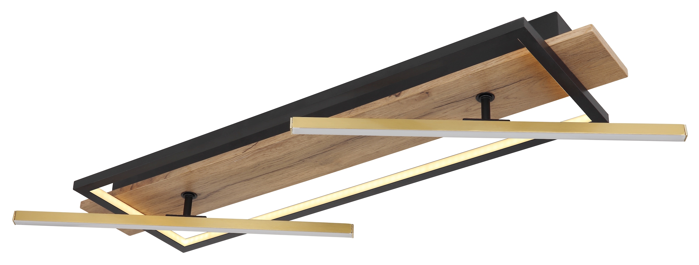 GLOBO LIGHTING LED Deckenleuchte »BEATRIX«, Leuchtmittel LED-Modul | LED fest integriert, Deckenlampe/Wohnzimmer/Schlafzimmer/modern/Holz
