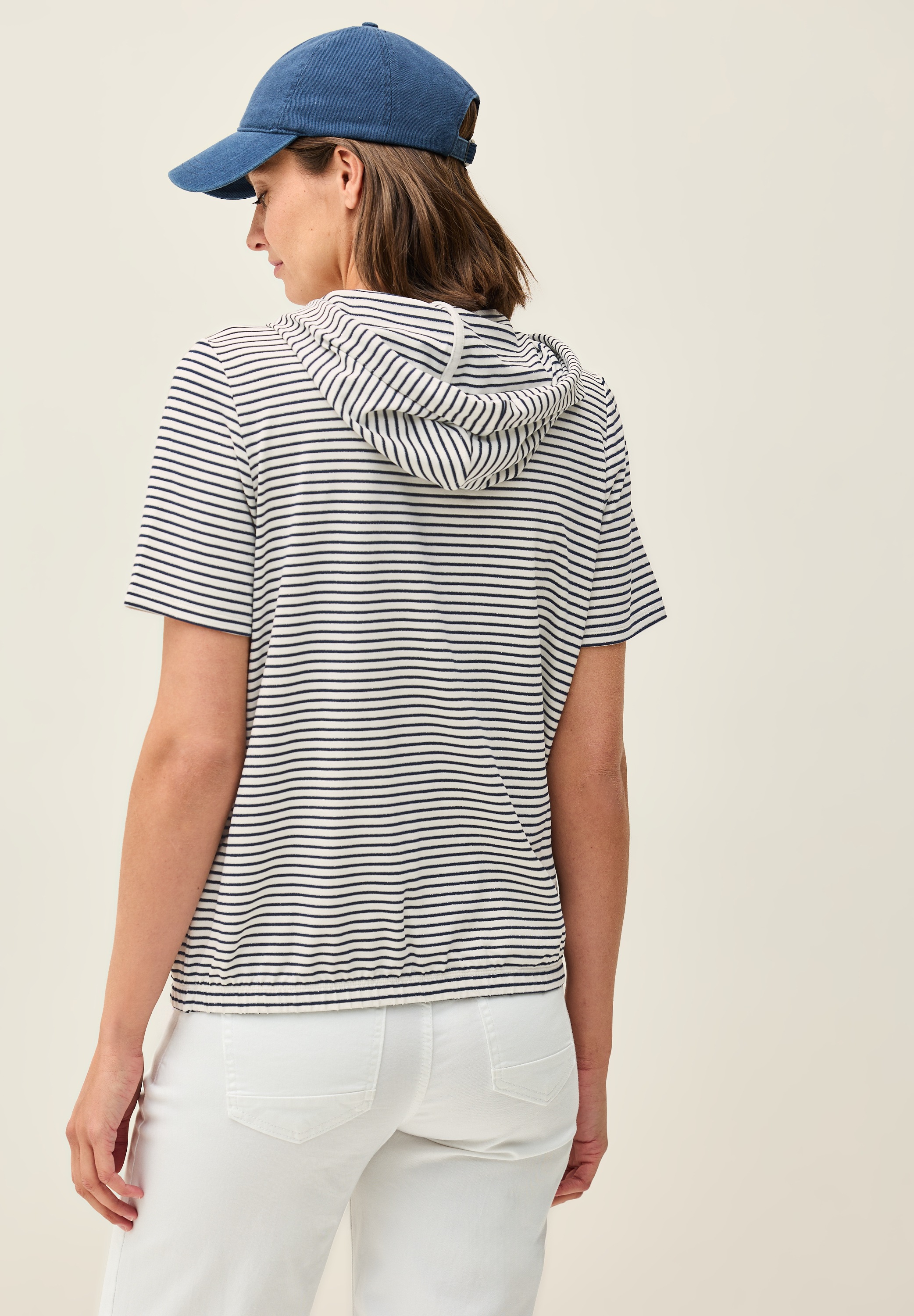 Cecil Kapuzenshirt, bestehend aus einem Materialmix günstig online kaufen