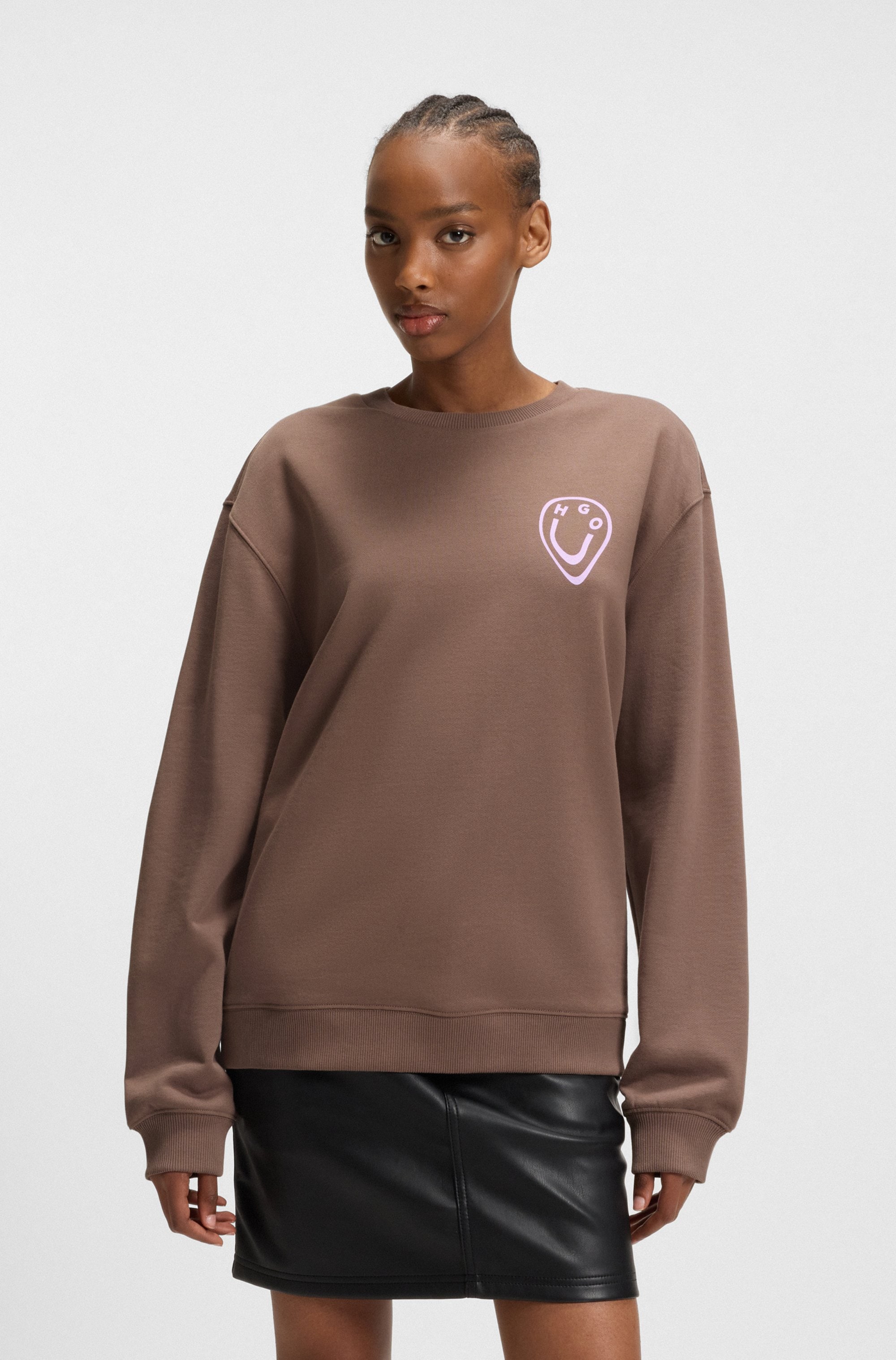 HUGO Blue Sweatshirt "Oversized Crew" günstig online kaufen