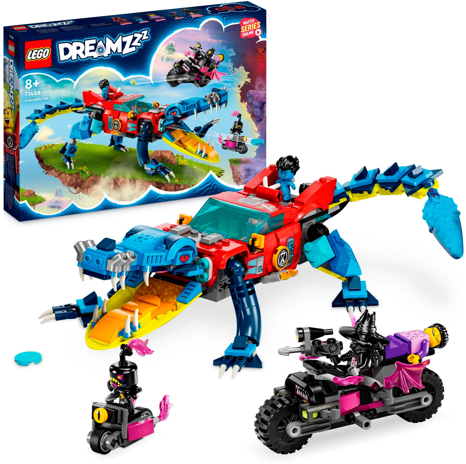 Konstruktionsspielsteine »Krokodilauto (71458), LEGO® DREAMZzz™«, (494 St.), Made in...
