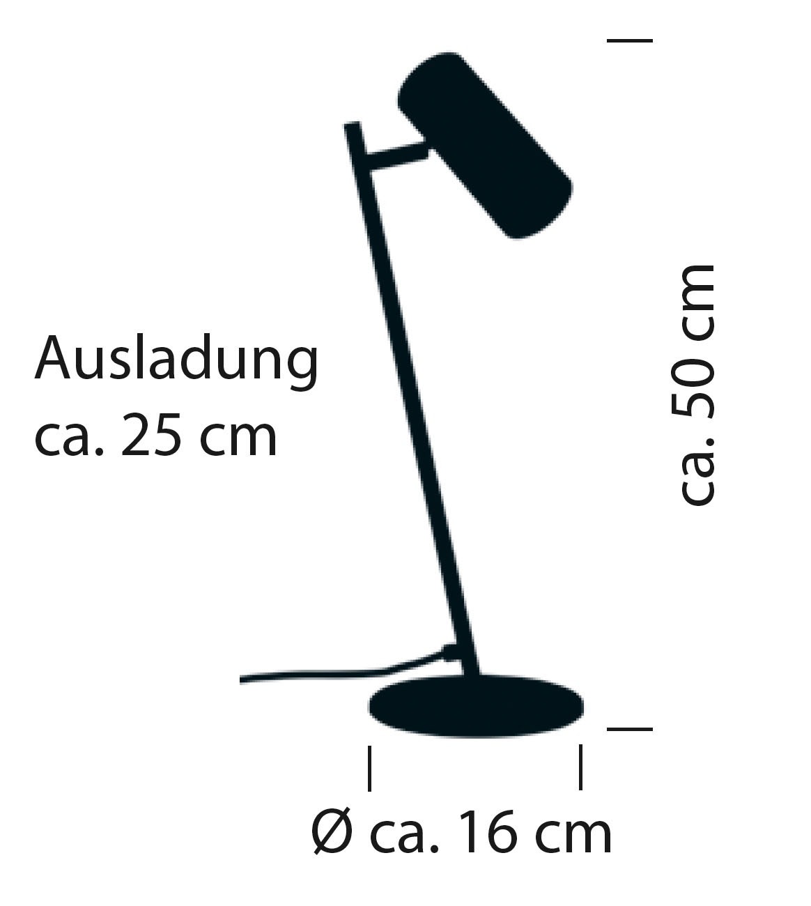 HELL höllisch gutes Licht Tischleuchte »POLO« GU10 1 Stk.