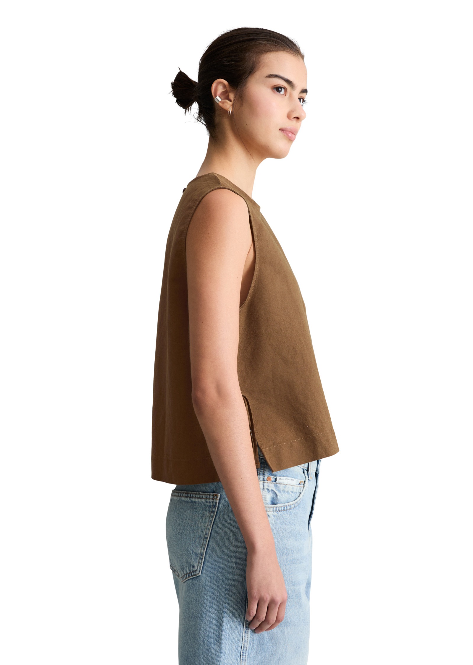 Marc O'Polo DENIM Blusentop »aus Leinen-Baumwolle-Mix«