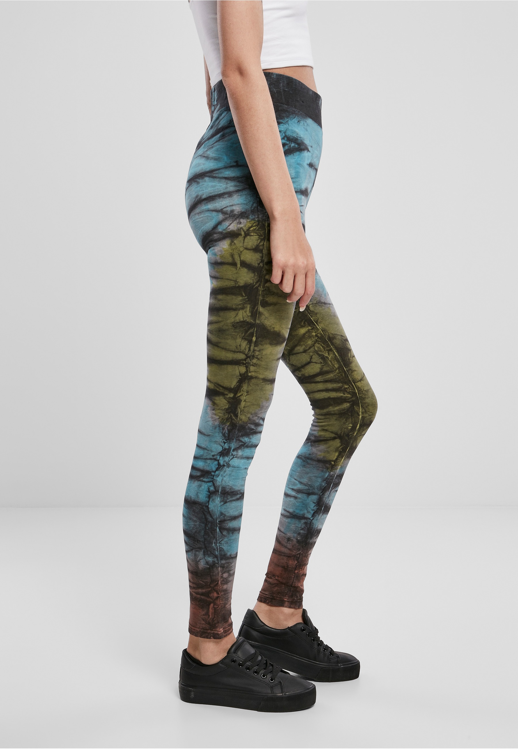 URBAN CLASSICS Leggings »Urban Classics Damen Ladies Cotton Tie Dye High Waist Leggings«
