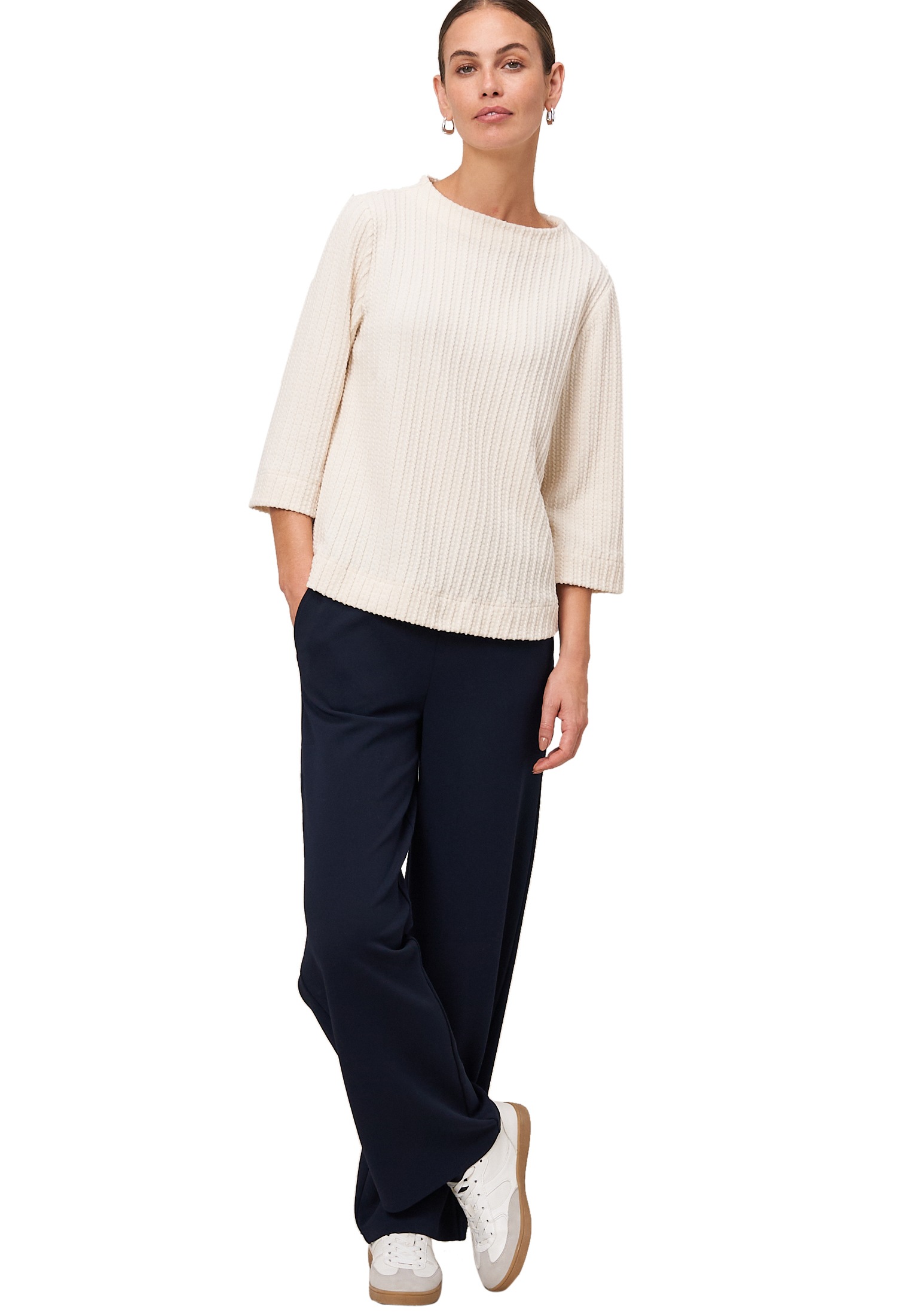 Zero Sweatshirt »zero Damen Sweatshirt mit Strukturmuster«, Plain/ohne Details