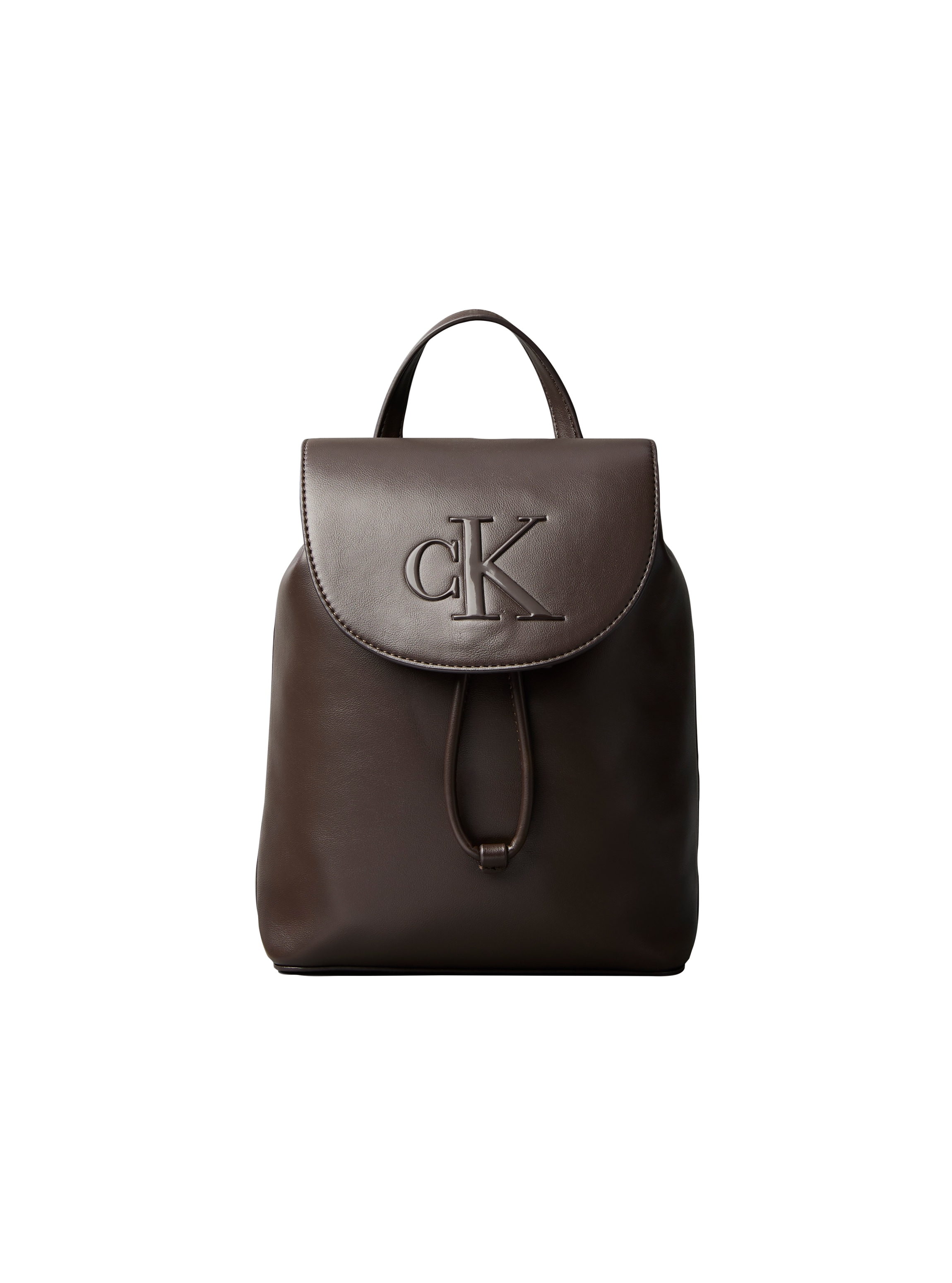 Calvin Klein Cityrucksack "BOLD CK FLAP MINI BACKPACK" Mini Rucksack, Kordelzug, Freizeitrucksack mit CK-Logo