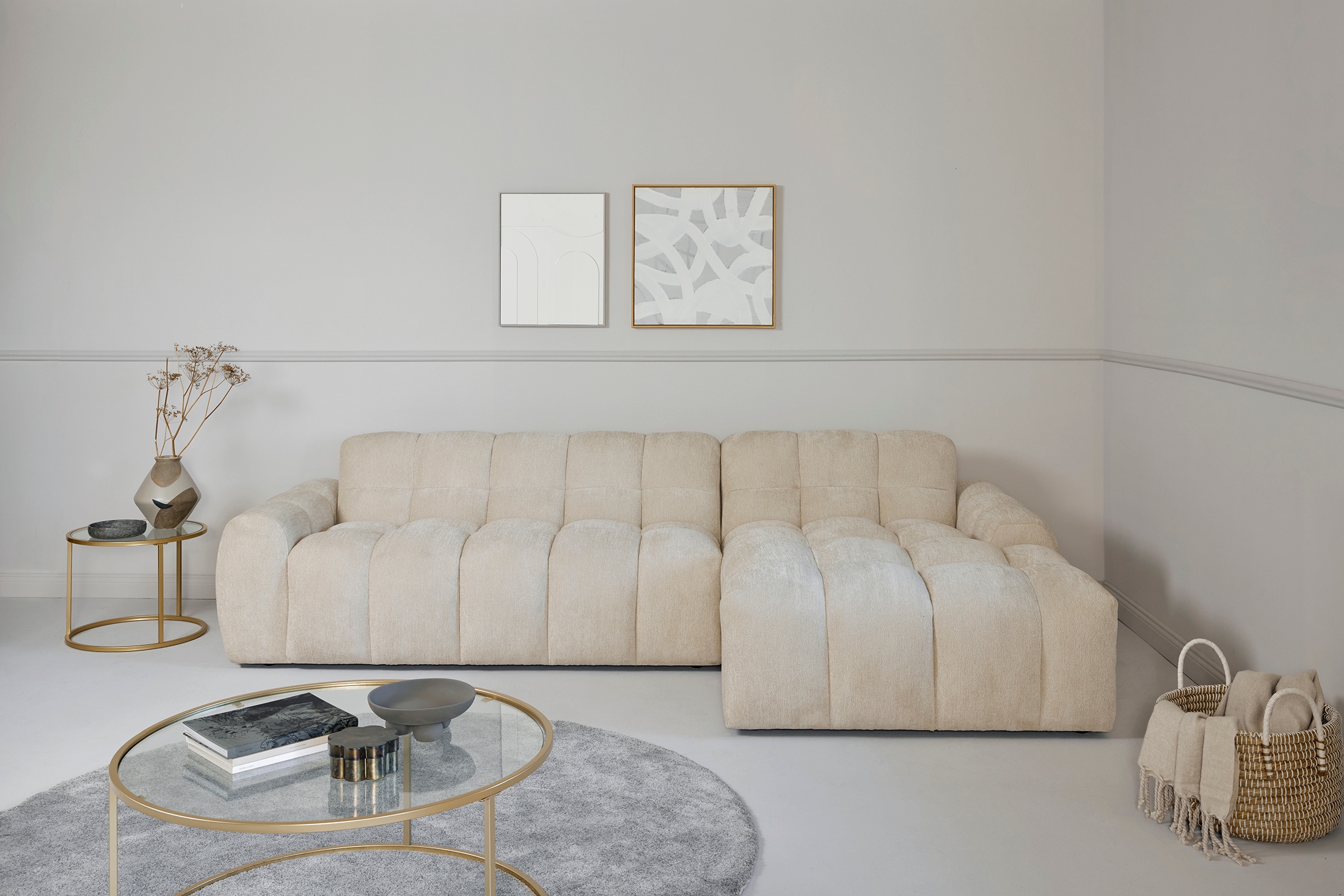 Jahnke Ecksofa "RELAX BUBBLE CORNER" Platz für bis zu 5 Personen,Taschenfederkernpolsterung,L-Form,B:305 cm