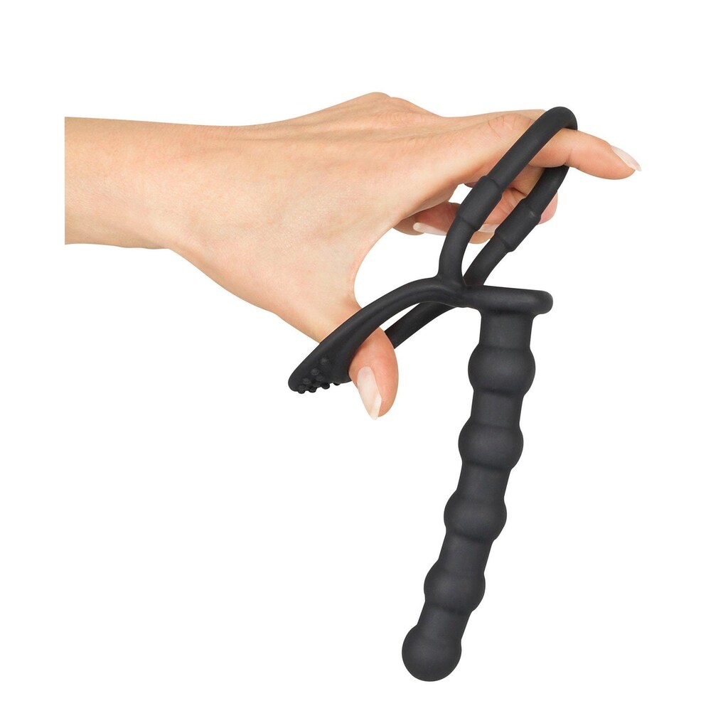 BLACK VELVETS Penis-Hoden-Ring »Penis-/Hodenring mit Analdildo«